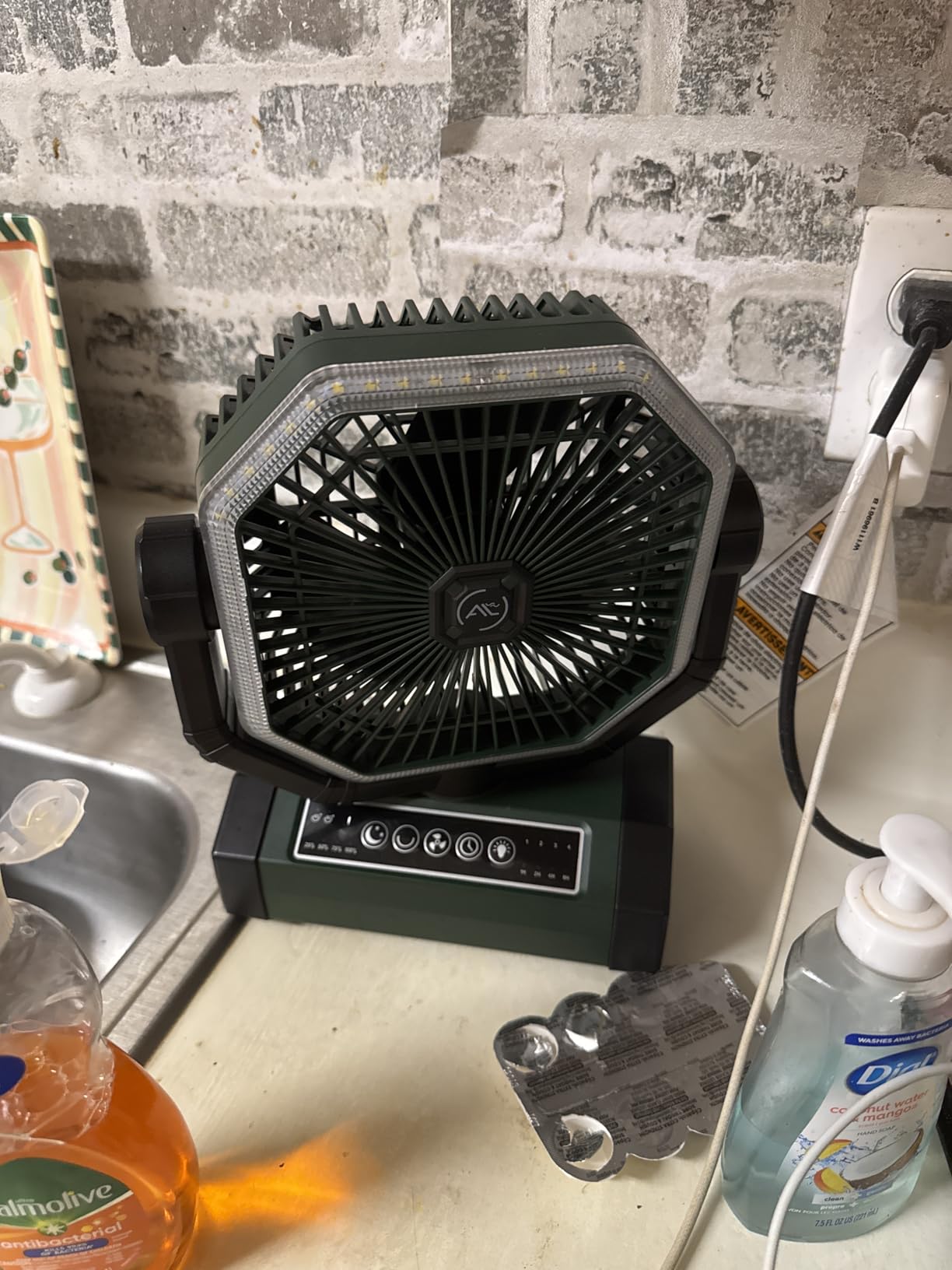 Allsion Camping Fan - 24000mAh Portable Fan, Rechargeable Fan with Light & Remote, Battery Powered Fan 4 Speed Strong Airflow, Desk/Camping/Outdoor/Gym Fan for Office Travel Treadmill Camping Gear customer photo 1