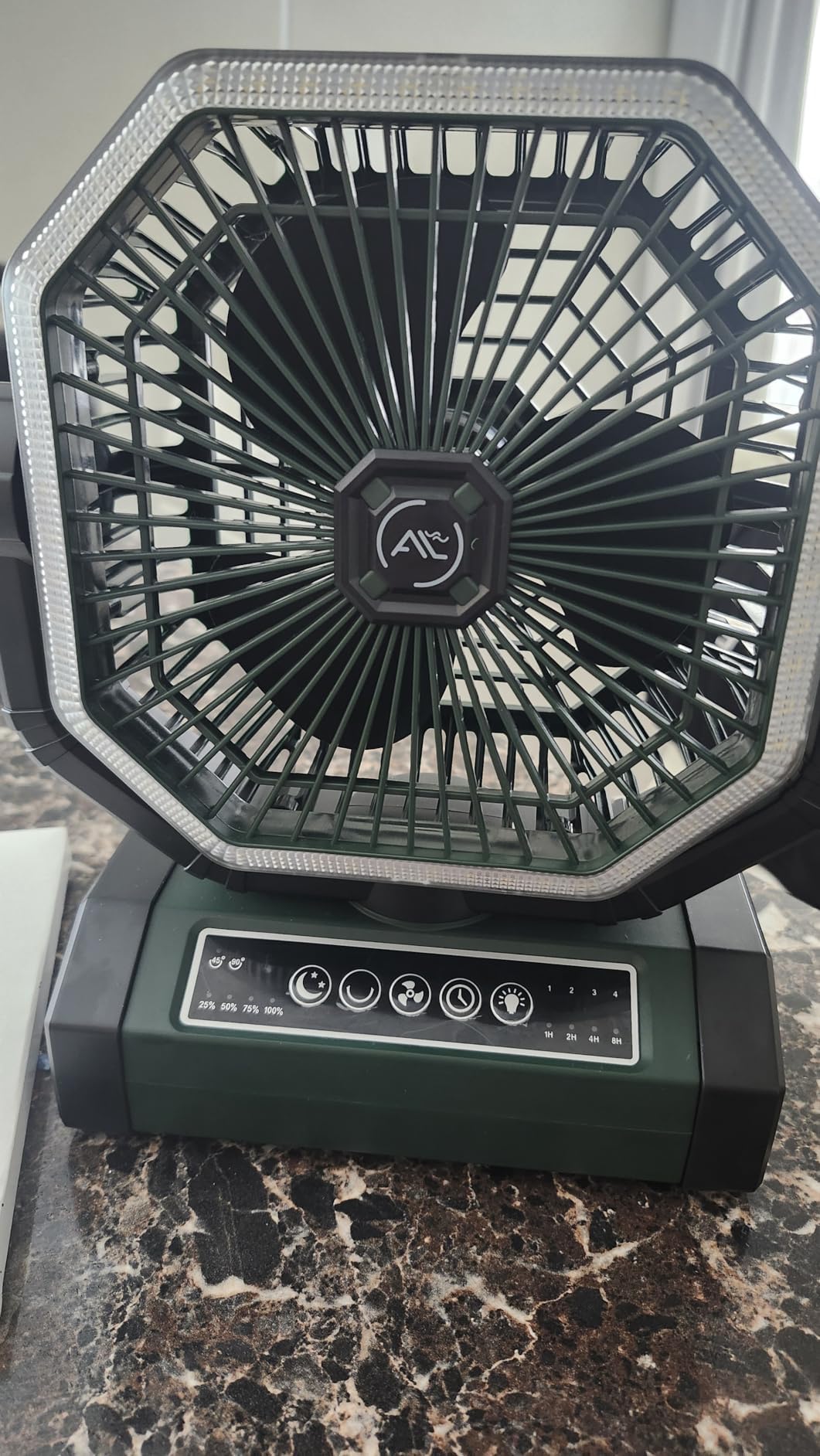 Allsion Camping Fan - 24000mAh Portable Fan, Rechargeable Fan with Light & Remote, Battery Powered Fan 4 Speed Strong Airflow, Desk/Camping/Outdoor/Gym Fan for Office Travel Treadmill Camping Gear customer photo 2