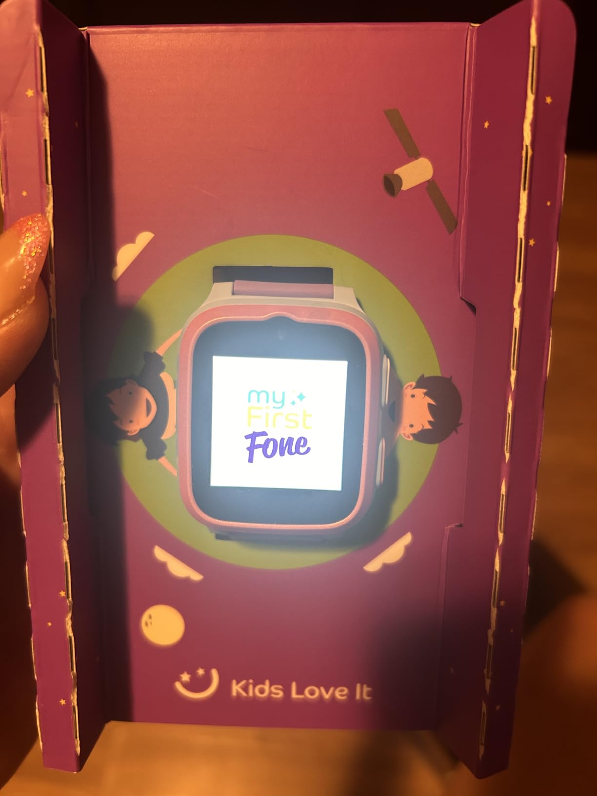myFirst Fone S3+ Kids Smart Watch 4G GPS Smartwatch for Kids, with eSIM | Video Voice Call, 2MP Camera, GPS Tracking, Text, Waterproof eSIM Dual Band, Gift for Boys Girls Age 8-12 (Cotton Candy) customer photo 2