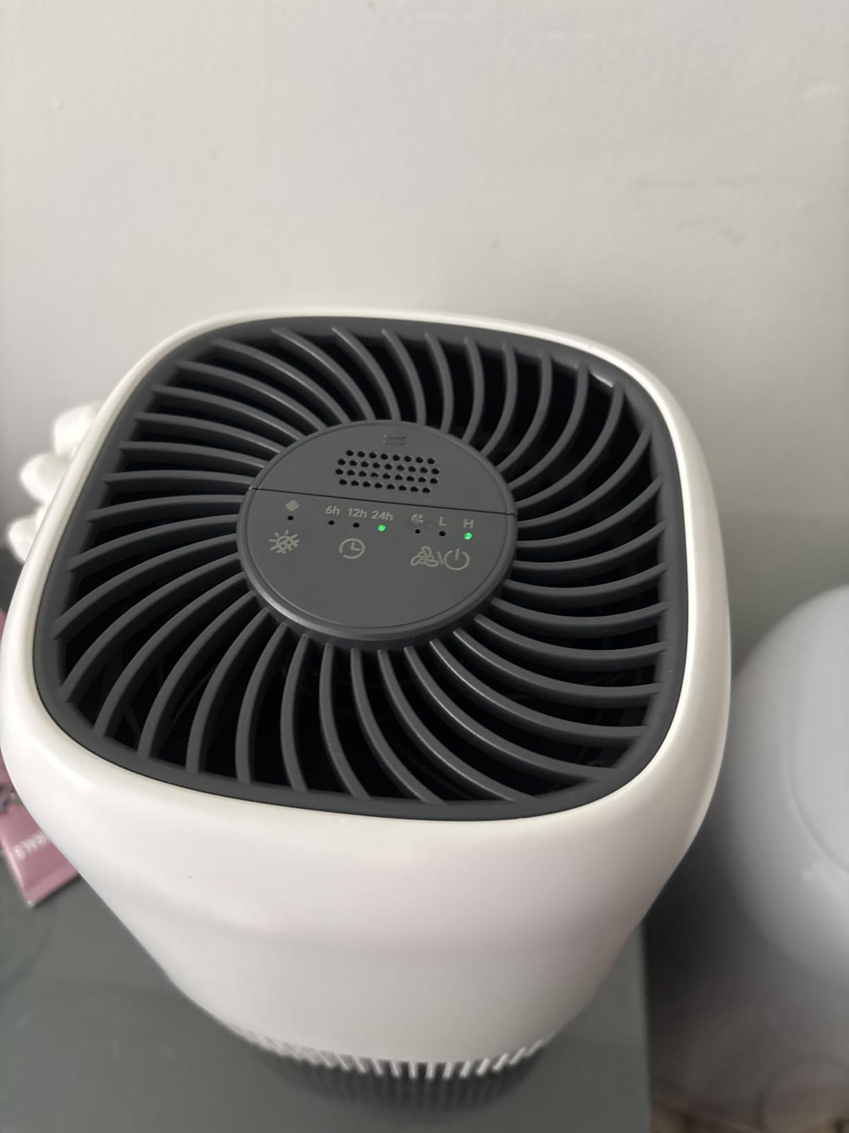 Air Purifiers for Home with High Efficiency Filter Up to 1076 Ft² for Pet Hair, Odors, Pollen, Smoke, Compact Air Cleaner with 3 Speeds, Timer, Aroma Quiet 360°Intake Filter, White customer photo 1