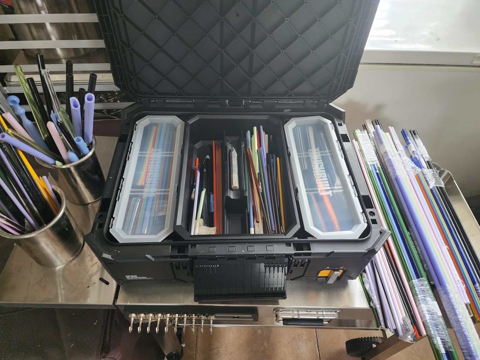 ToughBuilt StackTech Tool Box Organizer, 2-in-1 Rolling (250 lb) - Heavy-Duty Stackable Tool Organizer with Lockable Lid & All-Terrain Wheels, Waterproof Storage customer photo 2