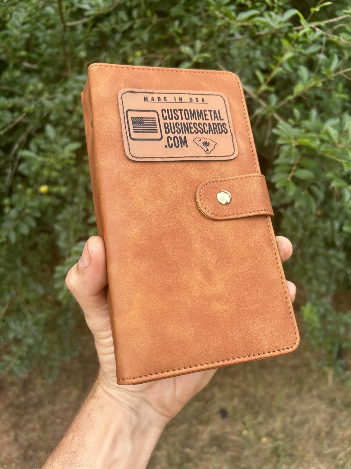 Leather Professional Business Card Holder Book Organizer, 240 Card Slots Capacity Booklet, Premium PU Name Cards Storage Folder with Soft Cover, Credit Card Binder Holder for Men/Women (Brown) customer photo 2
