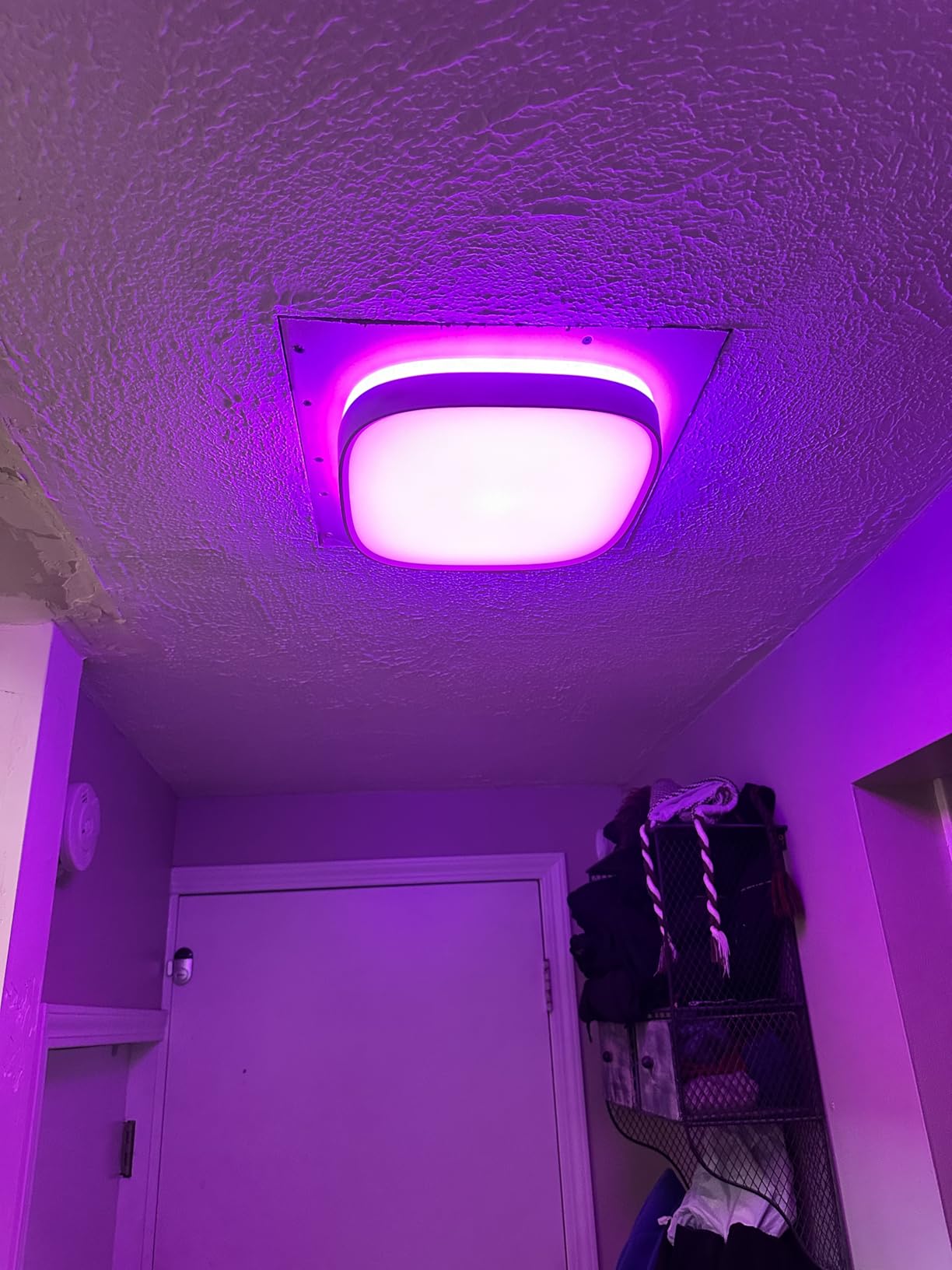 Govee Smart Ceiling Light, RGBWW and RGBIC 2400LM 12 Inch, Square 1 Pack | Works with Matter Alexa and Google Assistant, DIY Colors, 2700K-6500K Dimmable for Bedroom, Living Room customer photo 1