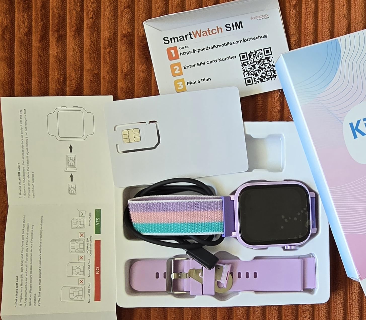 4G Kids Smart Watch Phone GPS, Smartwatch for Boys Girls Ages 4-12 Years with Video Call Chat Class Mode SOS Camera Alarm Games Parental App Touch Watch Gifts for Children (Includes SIM Card) Pink customer photo 2