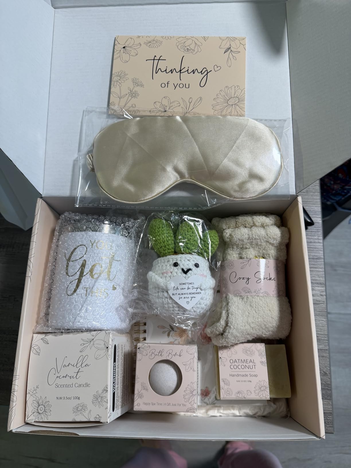 Get Well Soon Gifts Baskets for Women Spa Self Care Package After Surgery | Inspirational Thinking of You Sympathy Gift Basket, Feel Better Encouragement Gifts for Women Sick Friends Mom Her w/ Blanket customer photo 1