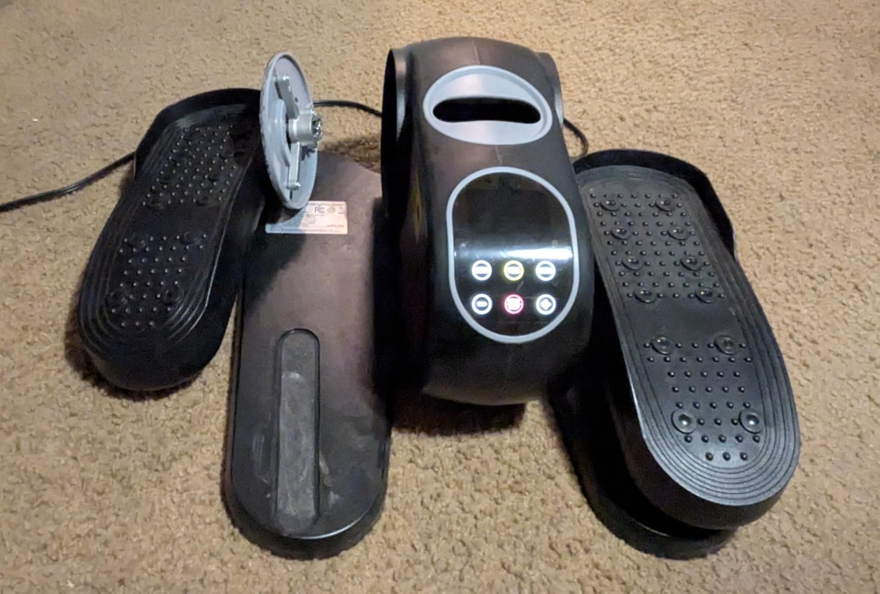 MERACH Under Desk Elliptical, Leg Exerciser While Sitting for Seniors | Quiet Portable Electric Seated Pedal Exerciser Machine with Remote Control & 12-Speeds for Home Office customer photo 1