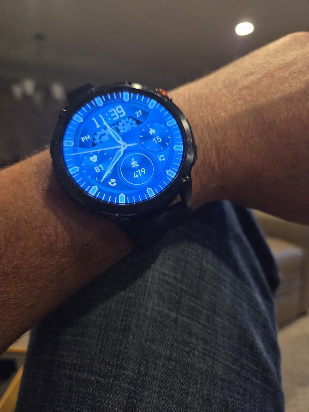 ALPHAGEAR Alpha Smartwatch for Men, Big Face Tactical Smart Watch, Large AMOLED Display, 720mAh 21-Day Battery, Built-in Flashlight, Bluetooth Calling, IP68 Water Resistant, for Android iPhone customer photo 1
