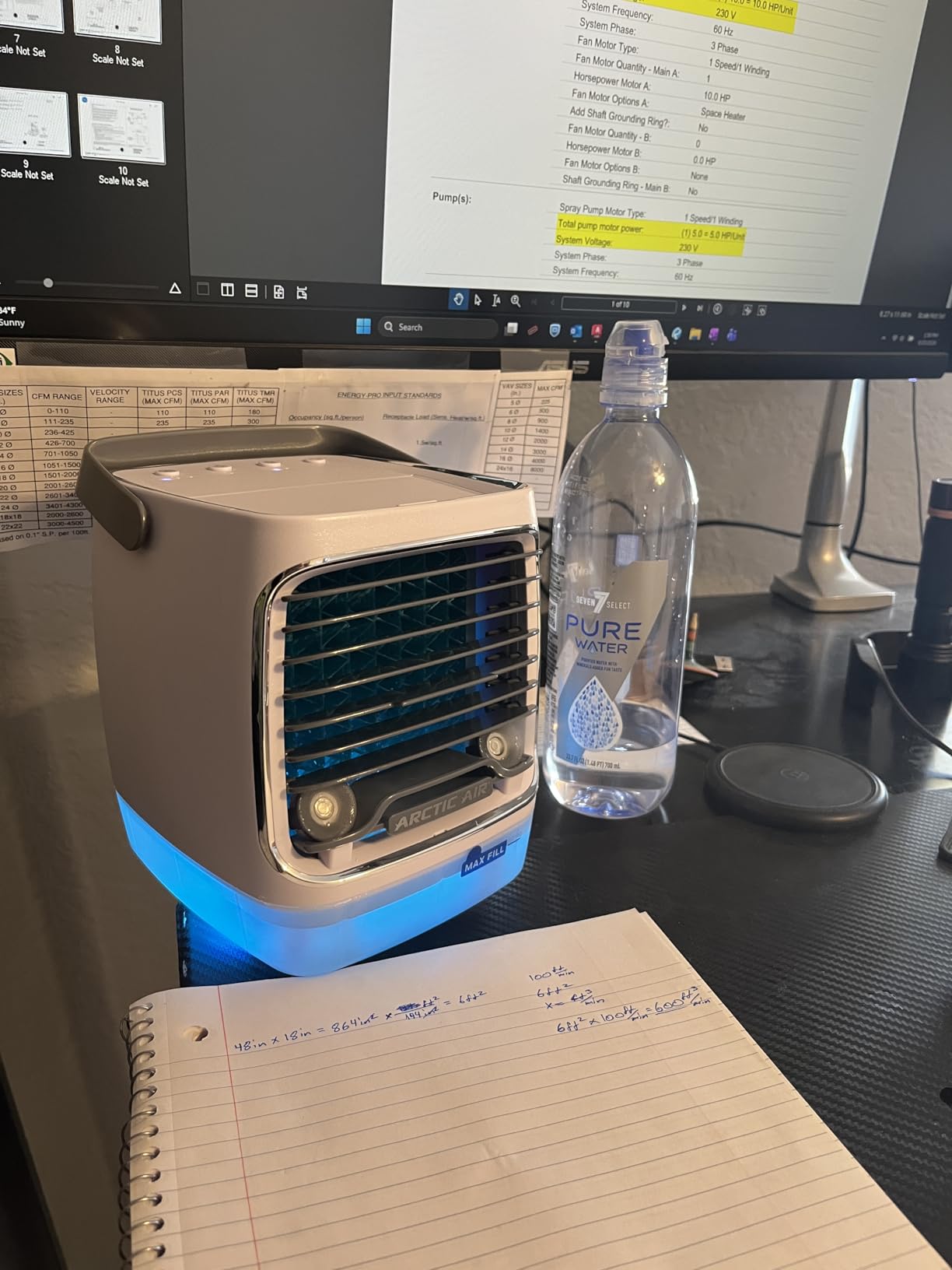 Ontel Arctic Air Turbo Chill Evaporative Cooler with HydroChill Technology, 4-Speed Portable Air Cooler Fan, Up To 8 Hr Per Fill, 7-Color LED, Simple & Whisper Quiet Operation, for Home or Office Use customer photo 1