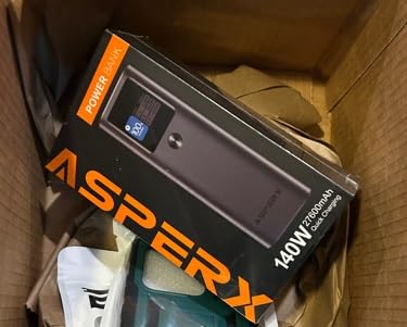 AsperX Laptop Power Bank, 165W 20,000mAh Retractable Cable Aluminum Unibody | TFT Display Portable Charger Power Bank, Battery Bank for MacBook Pro/Air/iPhone 17/iPad Pro/S25 Ultra/Dell/HP(TSA-Approved) customer photo 1