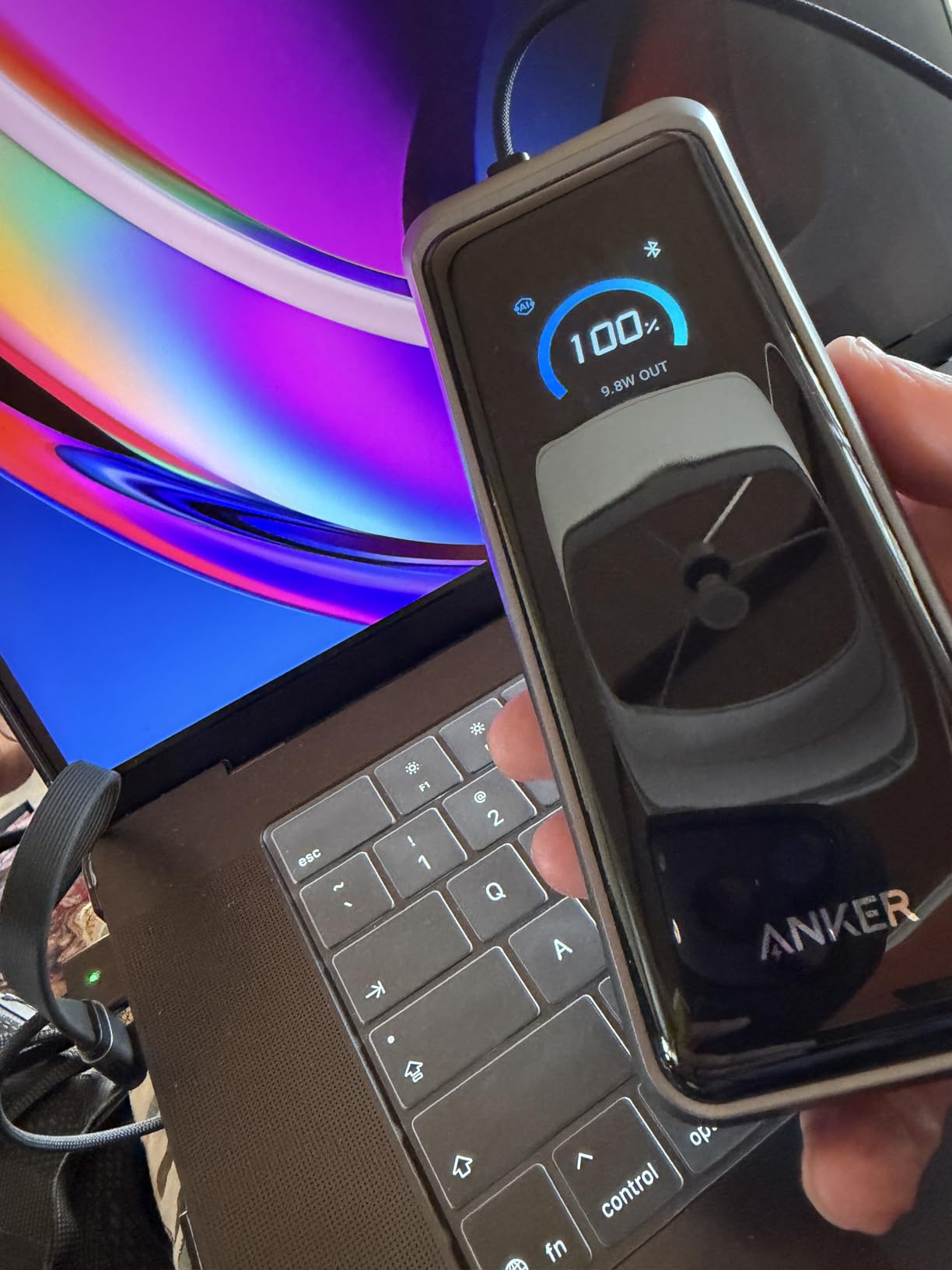 Anker Prime Power Bank, 26,250mAh 300W with Fast Charging Base | Powers Up to 6 Devices, Two-Way Charging, Flight-Safe, App Control, Ideal for Creators, MacBook, iPhone 17 Series, and More customer photo 2