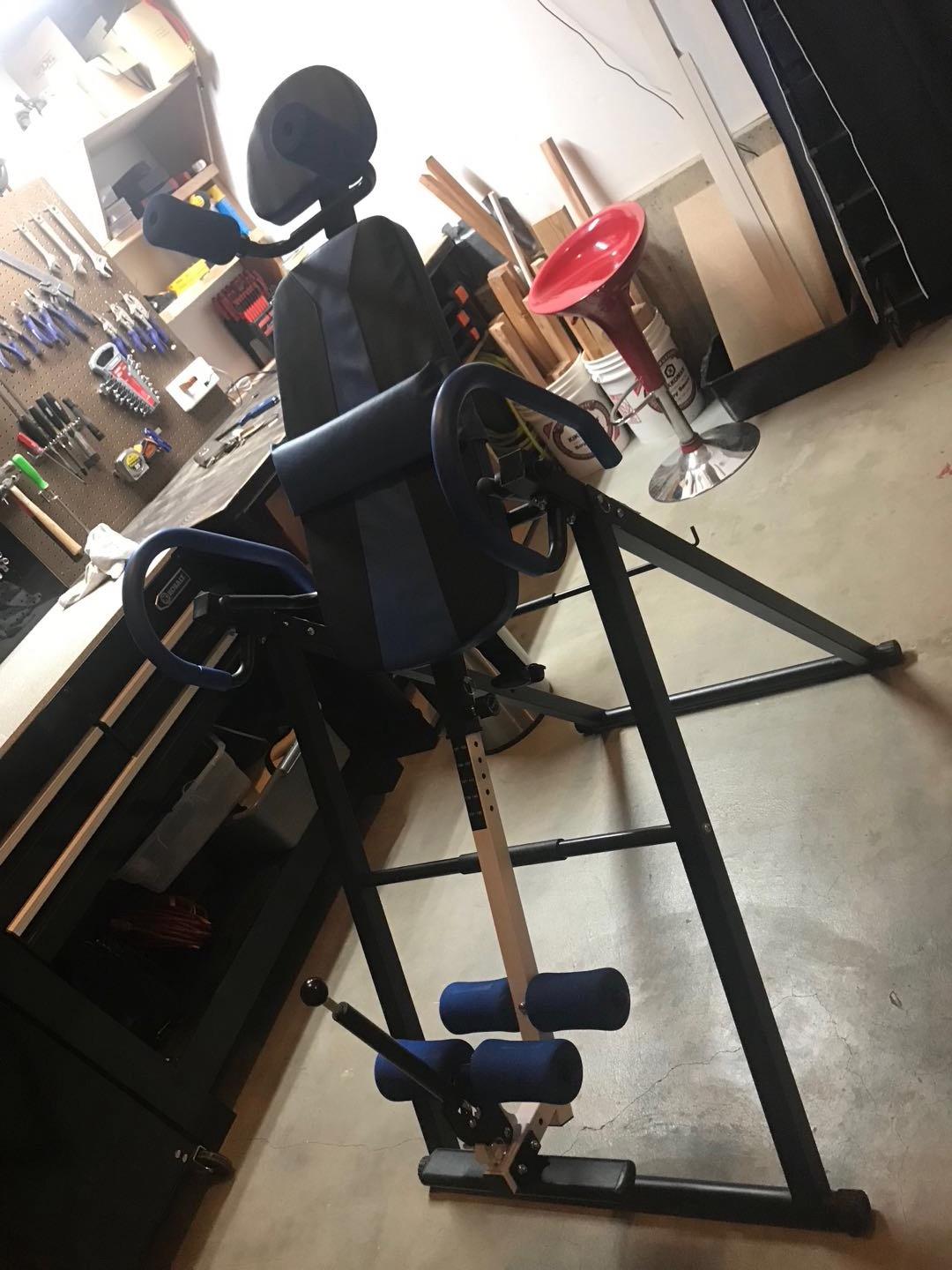 Dripex Heavy Duty Gravity Inversion Table 300 lbs Capacity with Adjustable Headrest/Lumbar Support Inversion Tables for Back Pain Relief customer photo 1