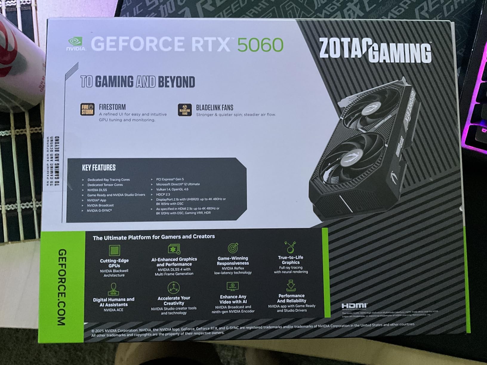 ZOTAC Gaming GeForce RTX 5060 Twin Edge OC DLSS 4 8GB GDDR7 Graphics Card customer photo 2