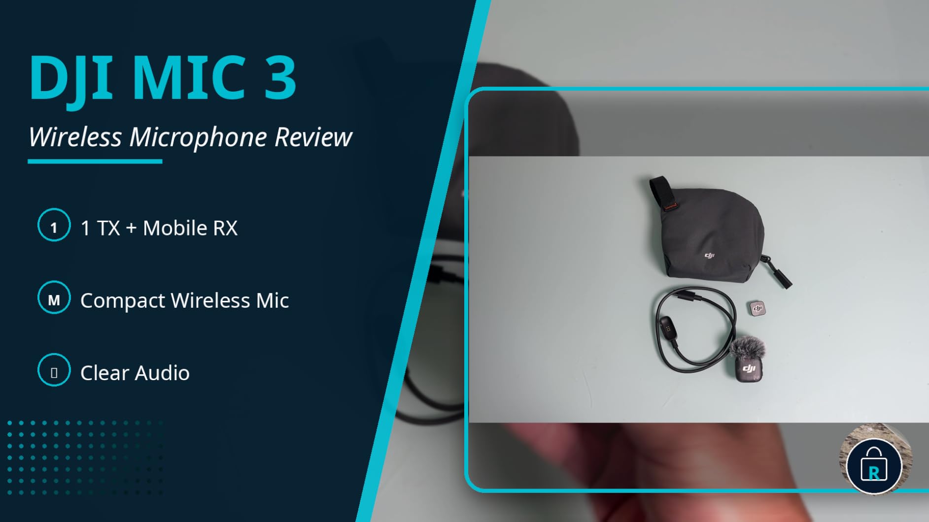 DJI Mic 3 (2 TX + 1 RX + Charging Case), Wireless Microphone | Mini Mic for iPhone/Camera/Android, Ultralight, Adaptive Gain Control, Dual Band Anti-Interference, 28h Use, Vlog customer photo 1