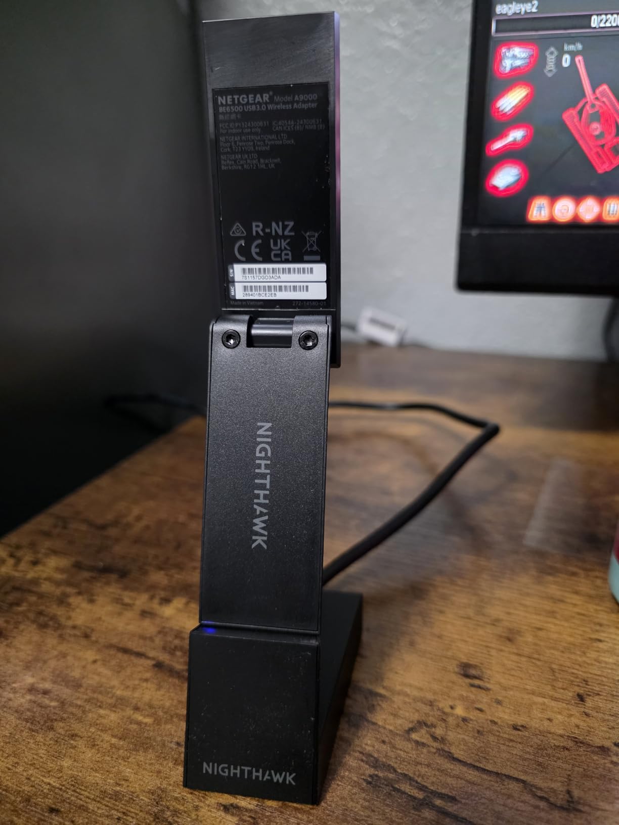 NETGEAR Nighthawk WiFi 7 USB 3.0 Adapter (A9000) - BE6500 Tri-Band Wireless Gigabit Speed (Up to 6.5 Gbps) - 6 GHz Band - Works with Any Router or Mesh System - for Windows 11 PC customer photo 1