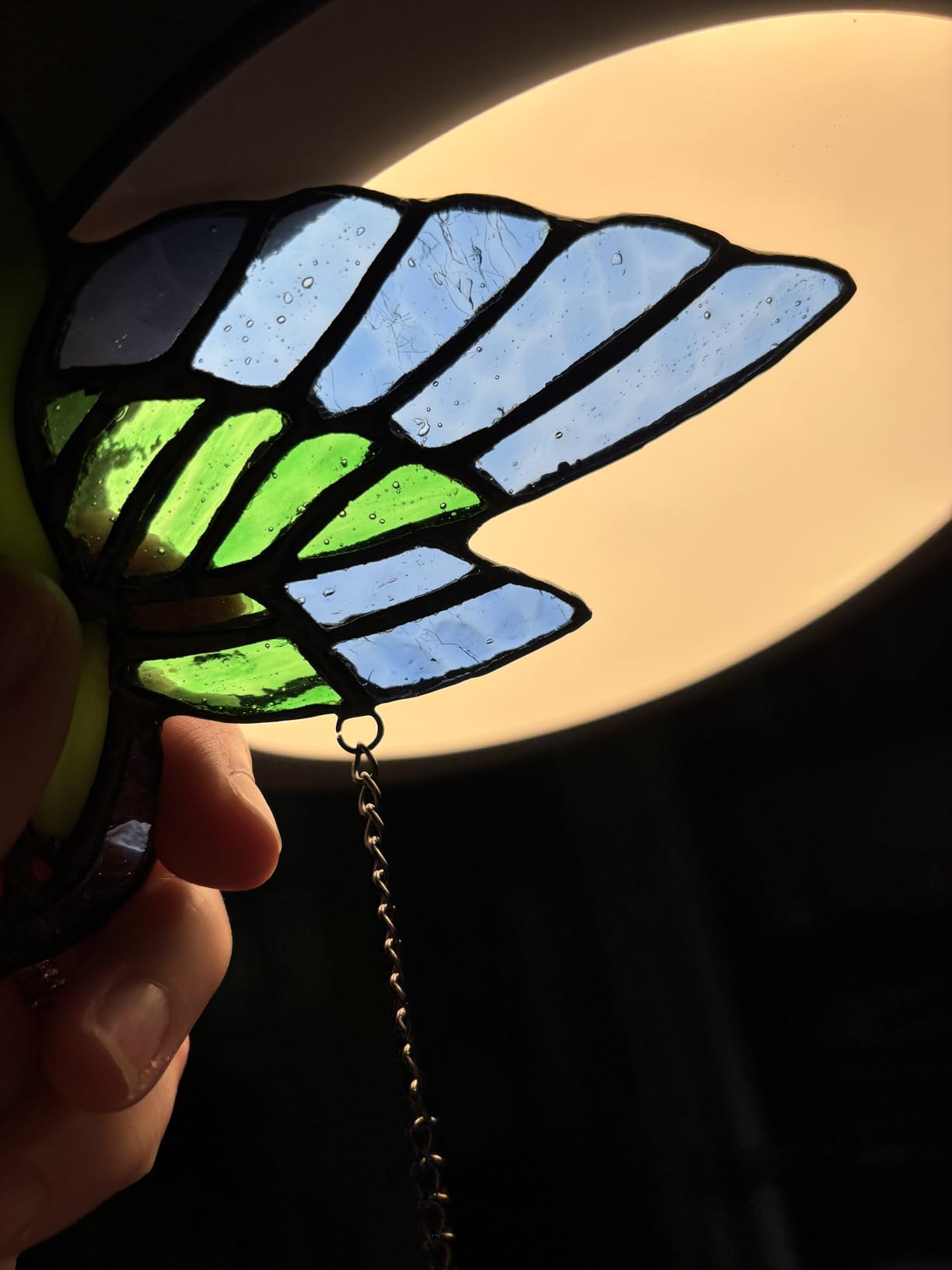 2 Pcs Hummingbird Stained Glass Window Hanging Suncatchers, Gifts for Women | Handmade Copper Foil Art, Birthday Anniversary Gift For Mom Grandma Wife Mother In Law, Bird Lovers Sun Catcher Decor, 6 Inch customer photo 2