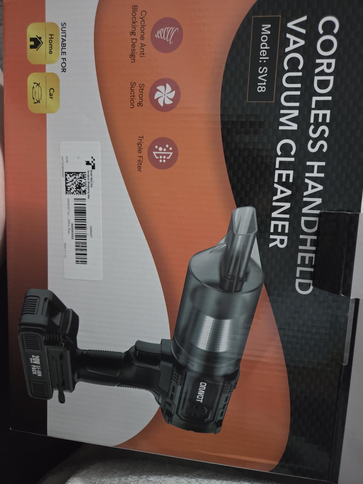 Car Vacuum Cordless, 35000PA Strong Suction Handheld Vacuum with 2 Detachable Batteries, 60Min Runtime Portable Vacuum Cleaner for Car Detailing, Pet Hair, Home Couch & Office, 350ML XL Dust Cup customer photo 2