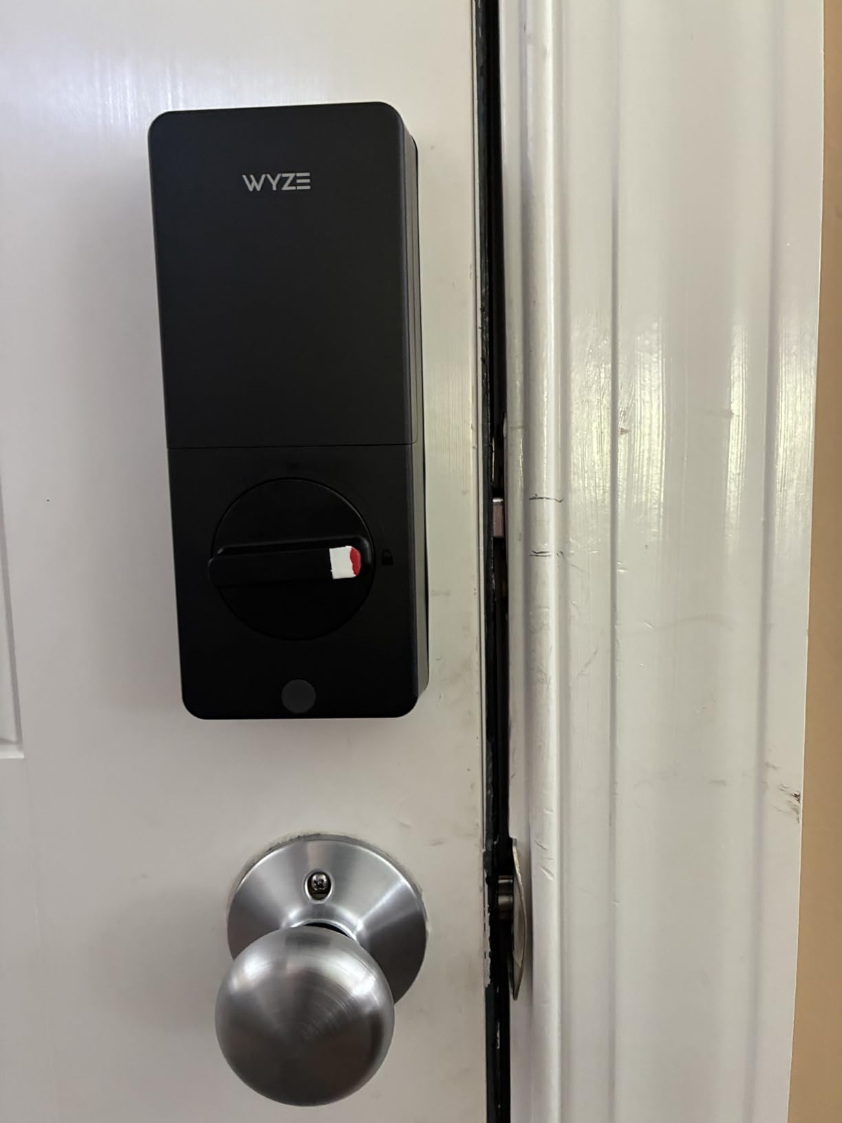 Wyze Auto-Lock Bolt v2, Fingerprint Keyless Entry Smart Lock, AI Learning Scanner with Wi-Fi Front Door Lock Deadbolt, Auto-Lock, 8 Months Battery, BHMA2, IP53, Anti-Peep Keypad, Backup Keys customer photo 2
