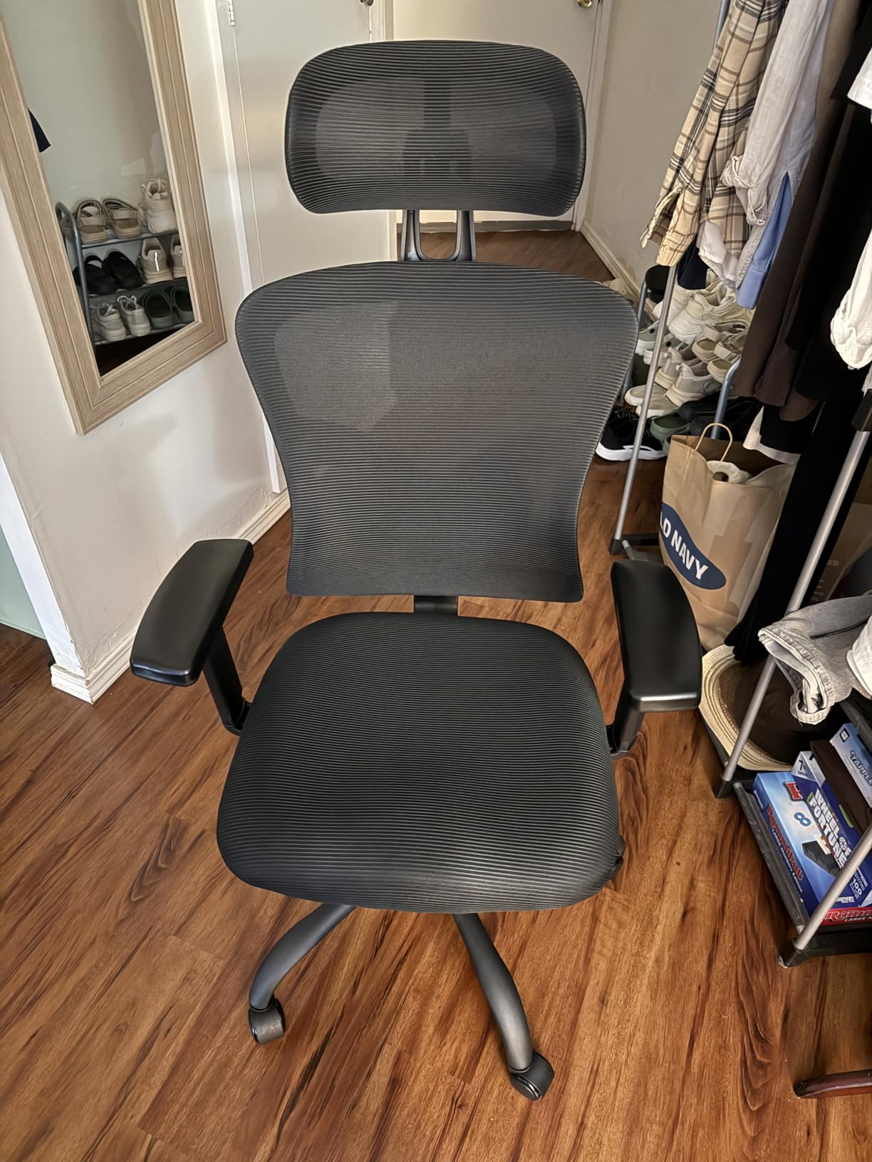 Marsail Ergonomic Office Chair with Lumbar Support and 2D Headrest | Adjustable armrests, contoured seat cushion, breathable design, smooth-rolling wheels, reclining function, height adjustment customer photo 1