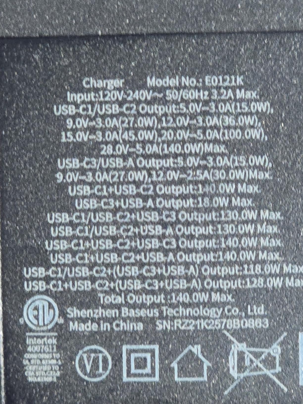 Baseus PD3.1 140W USB C Charger PPS Fast Charger Type C Fast Charging Block | USB C Brick for MacBook Air/Pro, Pixelbook, iPad, iPhone 17/16/15 Series, Galaxy S25 Ultra and More customer photo 1