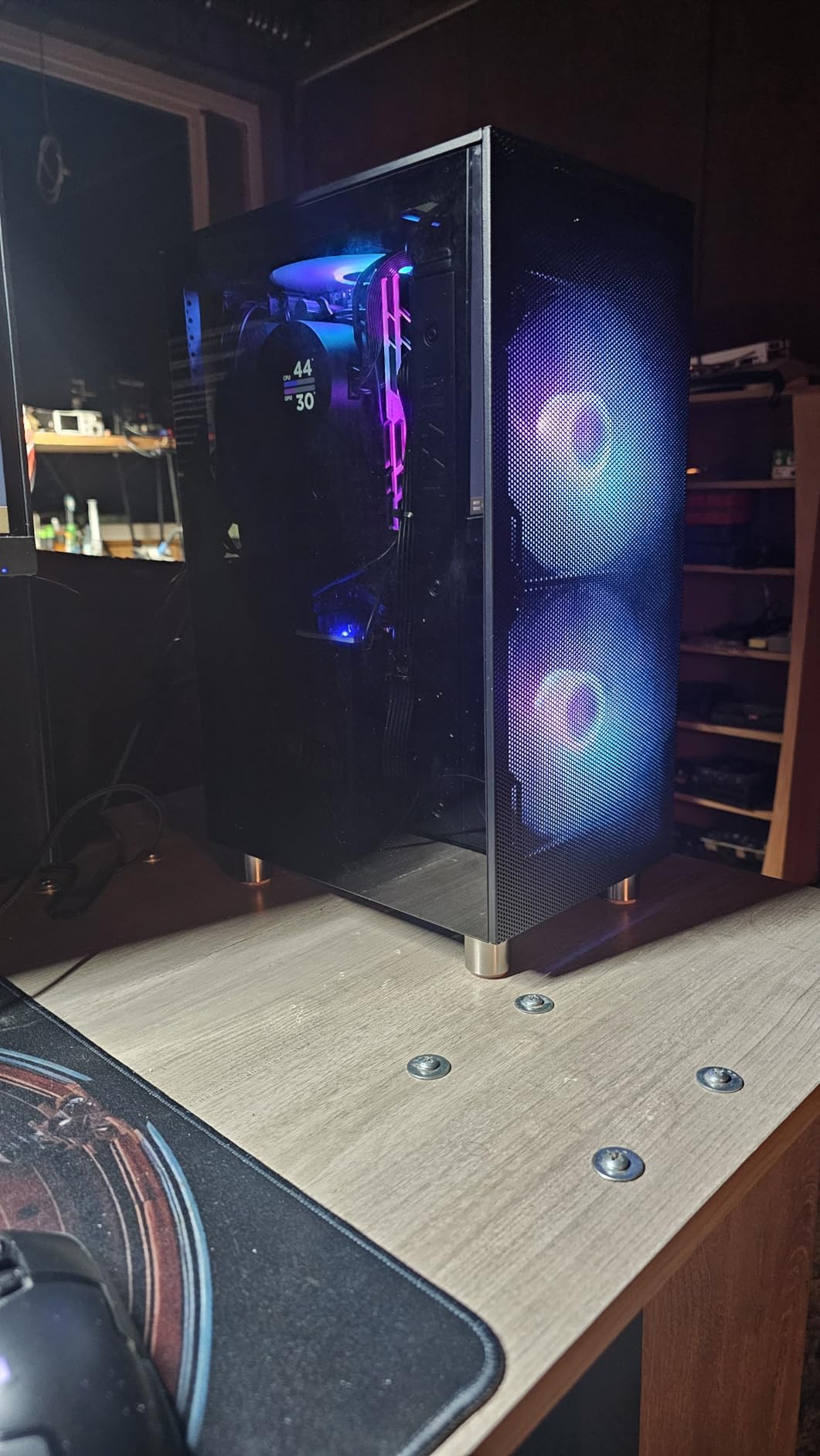 SSUPD Meshroom S V2 Mini-ITX Gaming PC Case (SFF), Full Mesh Panel with PCIE 5.0 Riser Cable, Compatible ATX MB/RX9070/5090/280mm AIO, USB Type-C (Black Variant B) customer photo 2