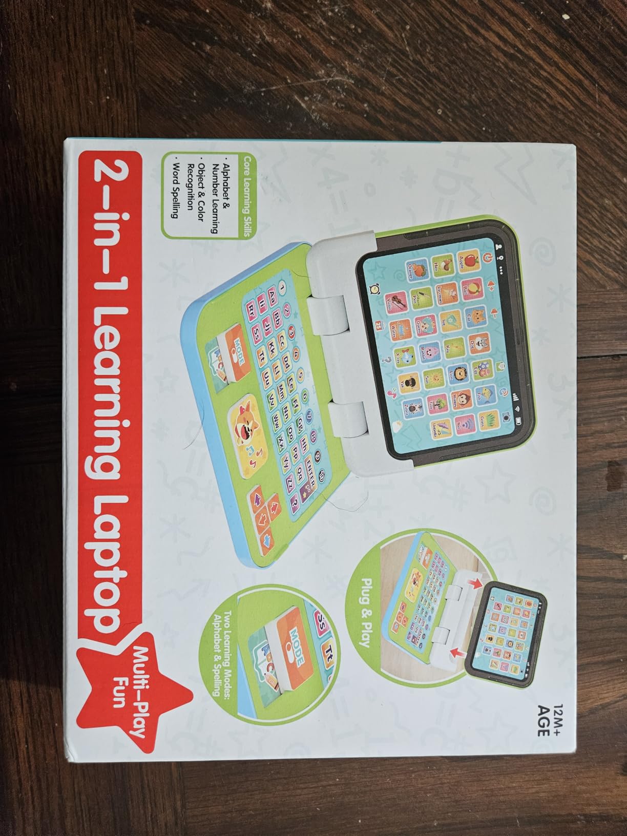 Kids Laptop Tablet for Toddler 1-3, 2-in-1 Toy Computer Learning Toys with Lights Sounds for Baby 12-18 Months customer photo 1