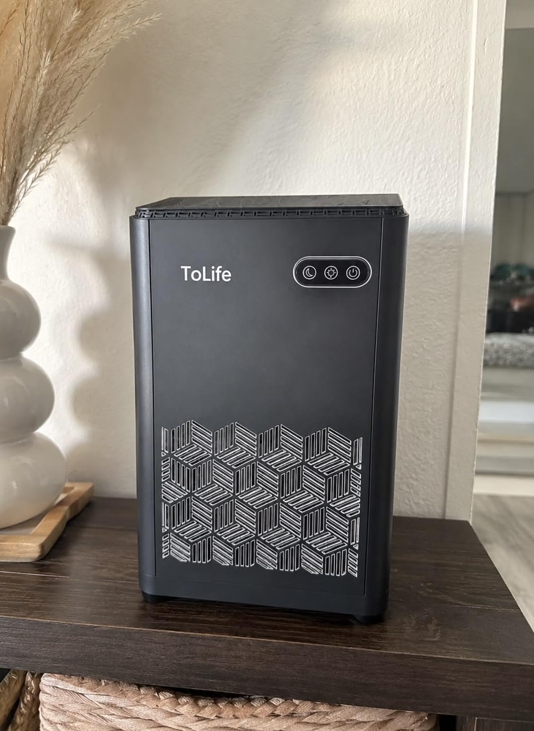 ToLife Dehumidifier, 1000 Sq Ft 95 oz Tank with Sleep Mode, Auto Shutoff | Portable for Home, Bedroom, Bathroom and Basement with 7-Color LED Light, Black customer photo 2