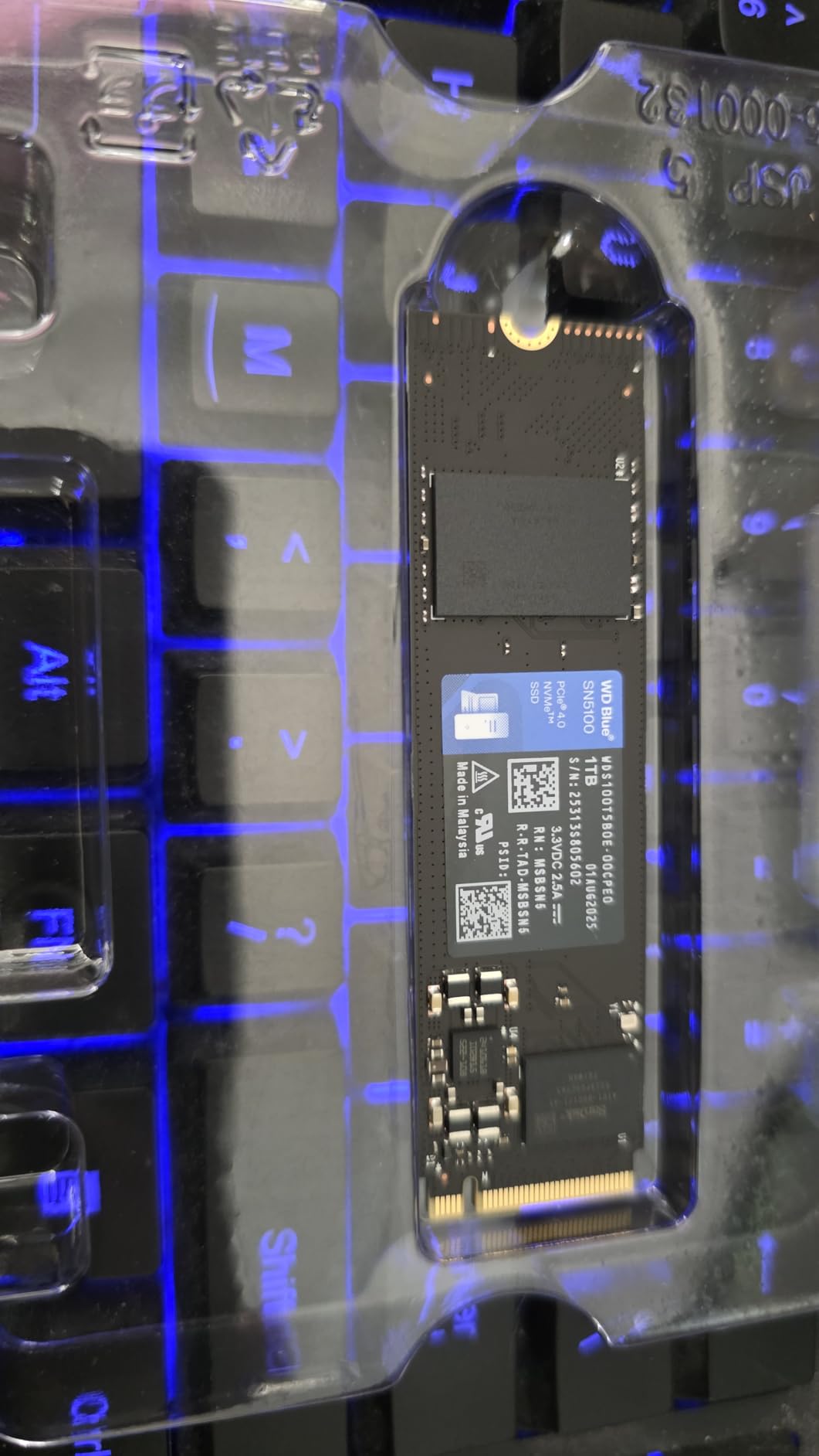 WD Blue SN5100 2TB NVMe SSD - M.2 2280, PCIe Gen 4.0, Internal Solid State Drive - Read Speeds Up to 7,100MB/s, Upgrade Storage for PC/Laptops - WDS200T5B0E customer photo 1