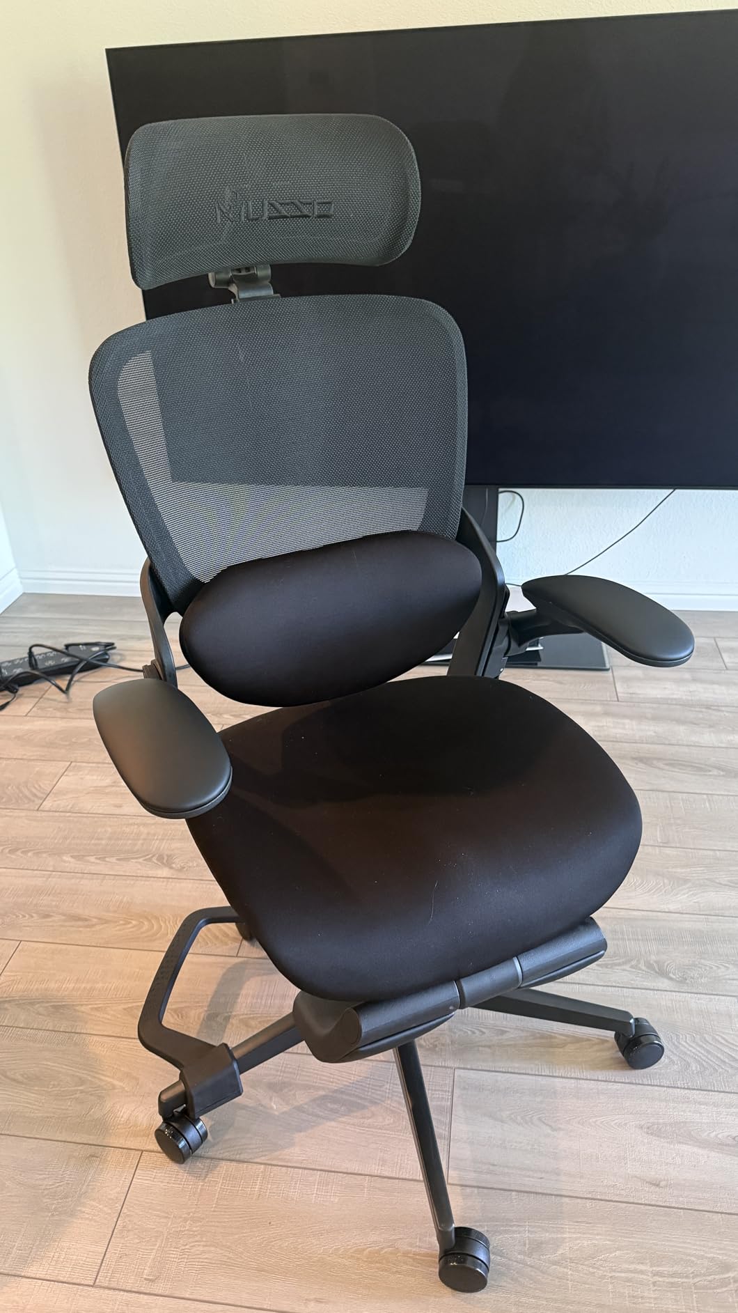 MUSSO E80 Muse Petite Ergonomic Office Chair for Women, Small Frame Adjustable Desk Chair with 3D Lumbar Support, 4D Headrest, Footrest, 90° Flip-Up Arms, 135° Recline Mesh Computer Chair customer photo 1