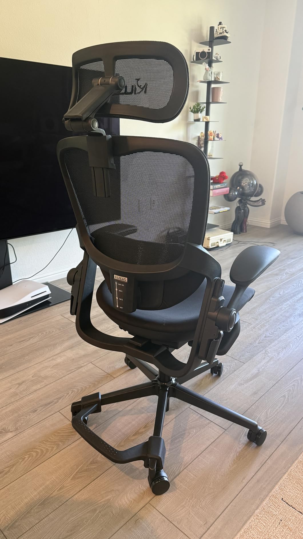 MUSSO E80 Muse Petite Ergonomic Office Chair for Women, Small Frame Adjustable Desk Chair with 3D Lumbar Support, 4D Headrest, Footrest, 90° Flip-Up Arms, 135° Recline Mesh Computer Chair customer photo 2