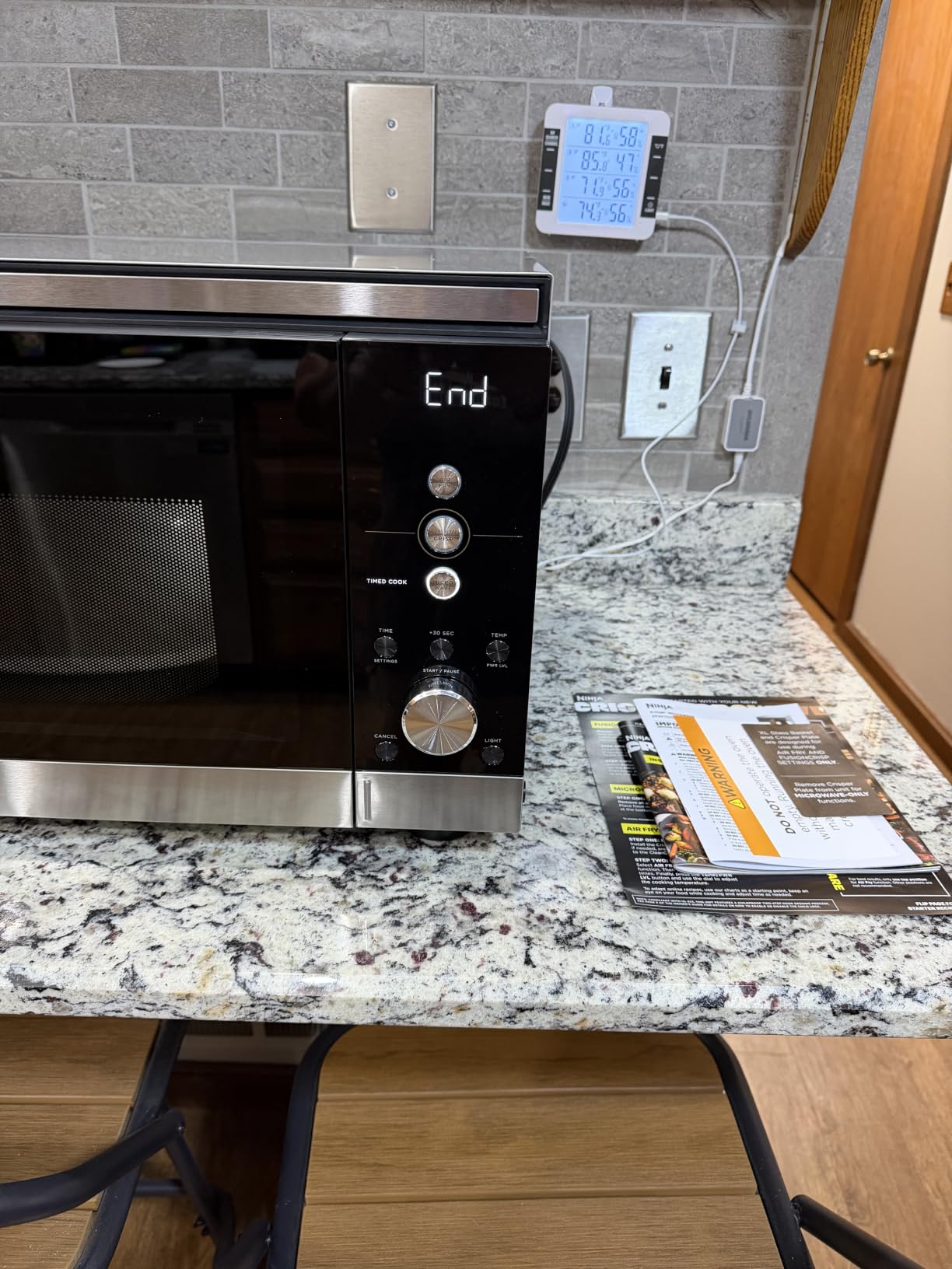 Ninja Crispi Microwave & Air Fryer with FusionCrisp, Silver, MW101 | Replaces a countertop microwave and air fryer with 14 functions; Fast 1000W microwave and powerful 1700W Ninja air fryer customer photo 2