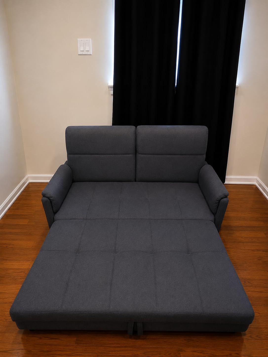 Gizoon Convertible Sofa Bed Modern Couch Bed & Small Loveseat Sleeper, Grey | 3 in 1 Pull out Couch, Space-Saving Design, 5-Position Adjustable Futon Sofa Bed for Living Room, Apartment, Guest Room customer photo 1