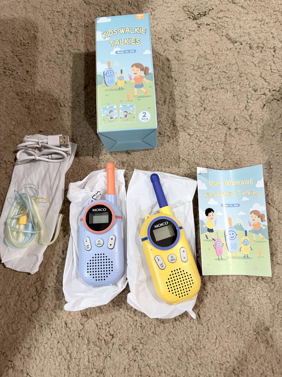 Rechargeable Walkie Talkies for Kids, Toys for 3-12 Year Old Boys Girls | 2 Pack Long Range 2-Way Radios, 22 Channels, Outdoor Camping Hiking Games Toys, Christmas Birthday Gift, 48H Battery, Easy to Use customer photo 2