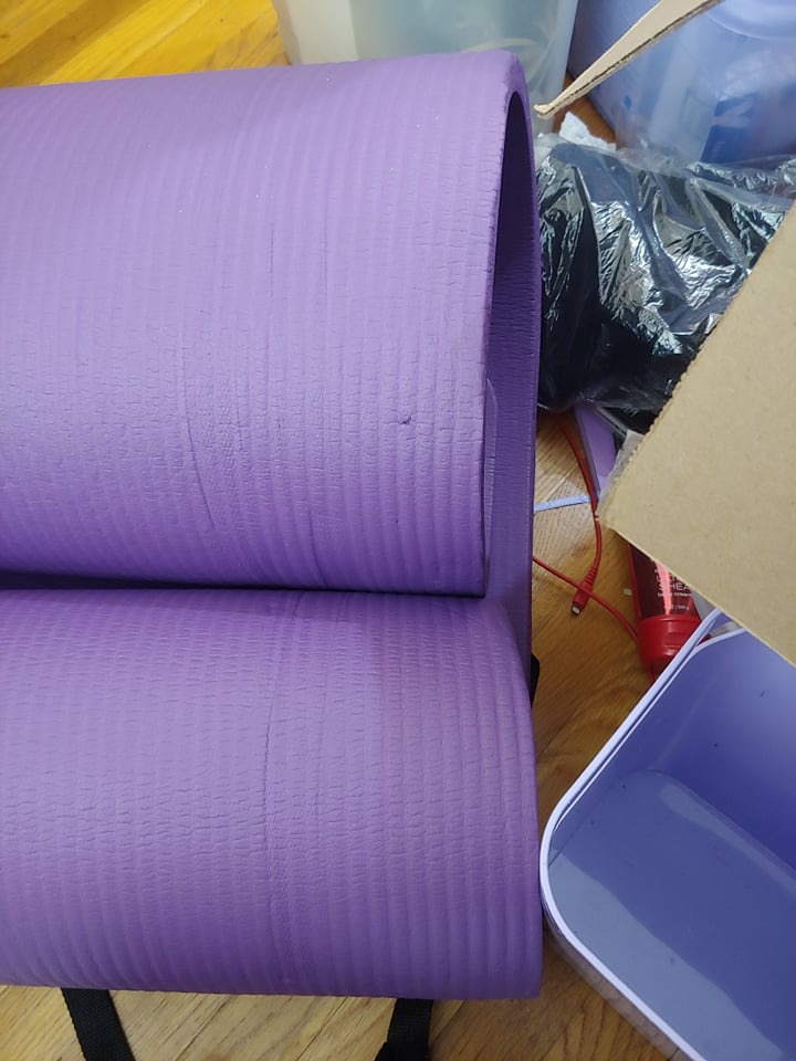 BalanceFrom Yoga Mat, 1-Inch Extra Thick High Density Exercise Mat, Anti-Tear Exercise Yoga Mat with Carrying Strap, Suitable for Various Yoga Exercises, Multiple Colors customer photo 2