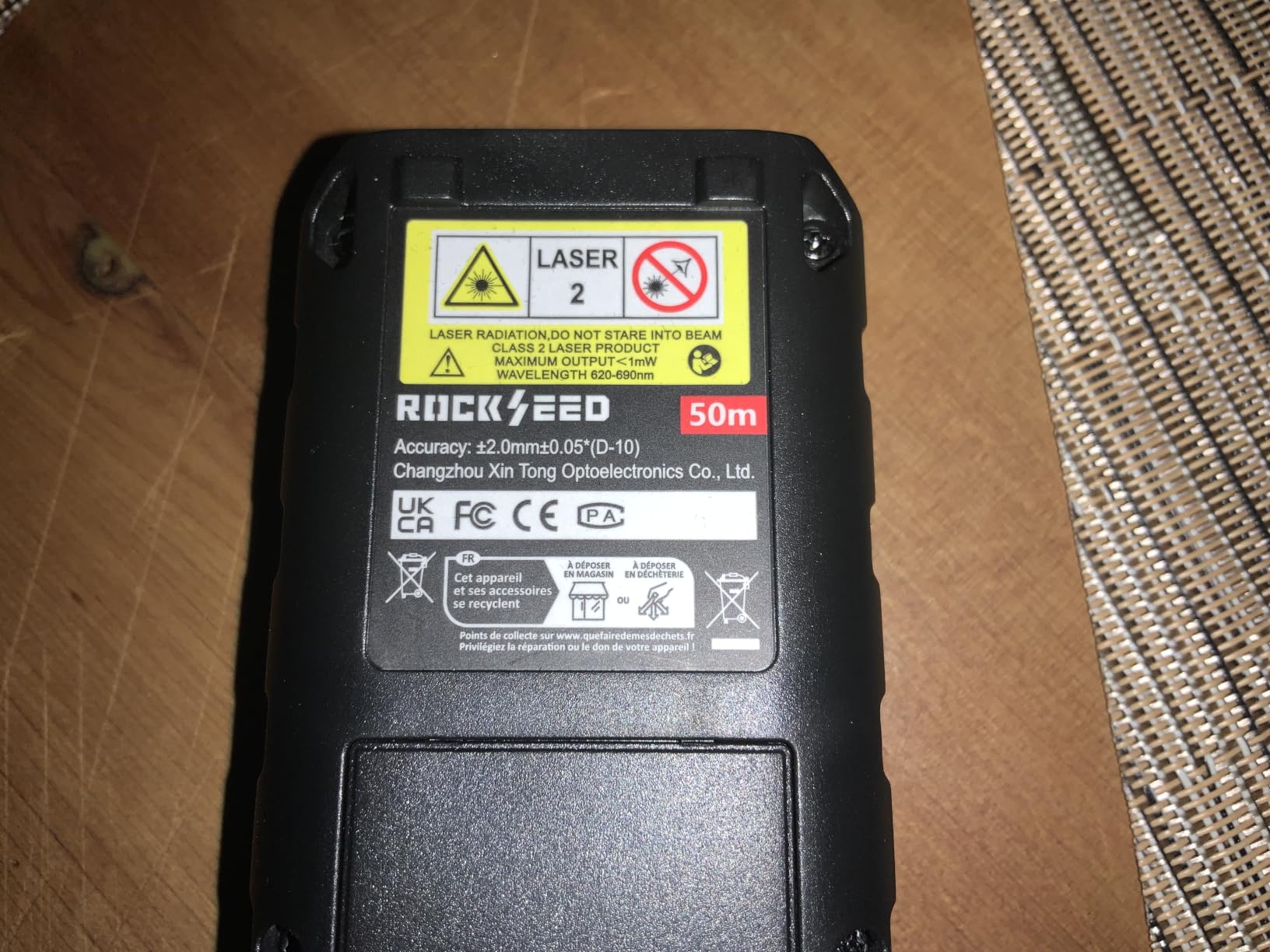 Laser Measure 50M/165ft,RockSeed Digital Laser Distance Meter with 2 Bubble Levels,Portable M/in/Ft Unit Switching Backlit LCD and Measuring Distance/Area/Volume/Pythagorean customer photo 2