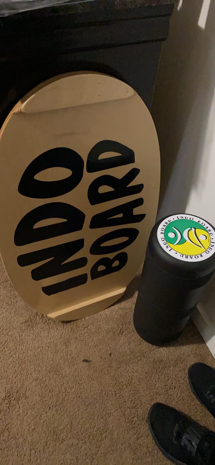 The Original Indo Board - Balance Board Trainer for Core Strength, Stability & Athletic Performance - Surfing, Skateboarding, Snowboarding, Yoga, Physical Therapy & More. Includes Board and Roller. customer photo 2