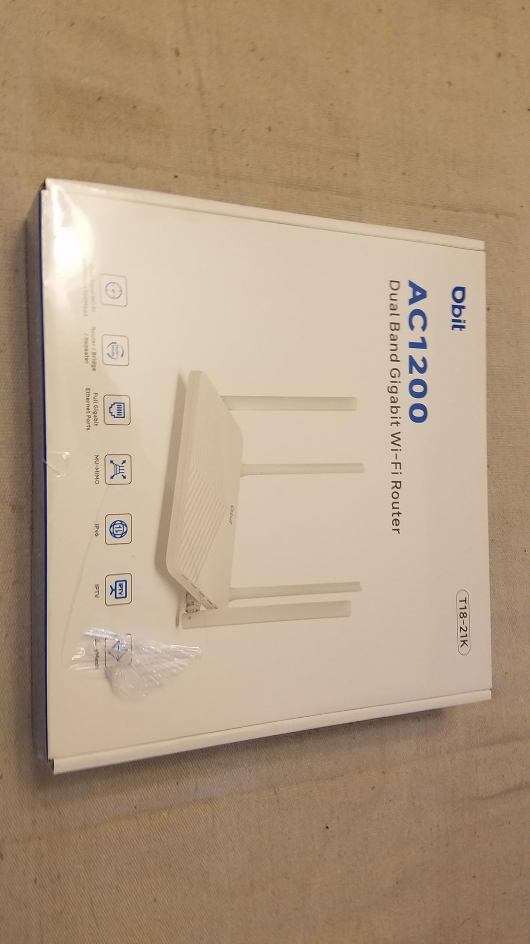 DBIT AC1200 WiFi Router 2.4GHz +5GHz Dual Band MU-MIMO Wireless Internet Router with 4 Gigabit Ethernet Ports, 4 x 5dBi Antennas, Bridge & Repeater Mode, EasyMesh, Guest Network (T18-21K) customer photo 2