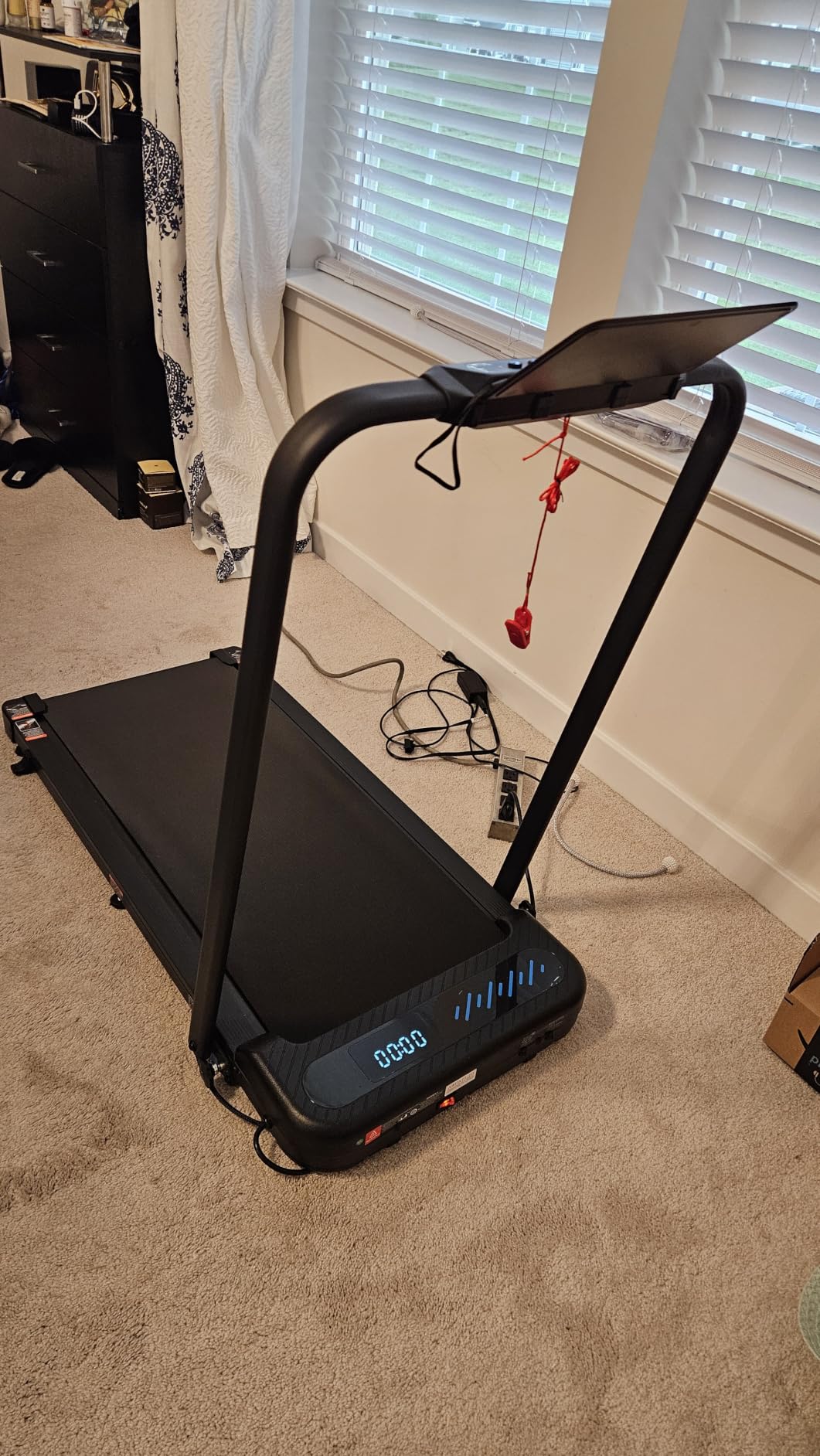 Cardirun Walking Pad with Incline and Handle Bar, Foldable Treadmills for Home Small Spaces, 3.0HP Quiet Compact Treadmill, Portable Under Desk Treadmill with LED Display, App & Remote Control customer photo 2