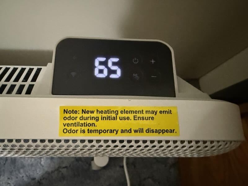 Convection Panel Space Heater Indoor Use, Large Room Electric Heater with Wifi App Control, Smart Mica Infrared Heater with Programmable Thermostat, Wall Mount or Standing, Quiet & Eco, 1500W, 31 Inch customer photo 1