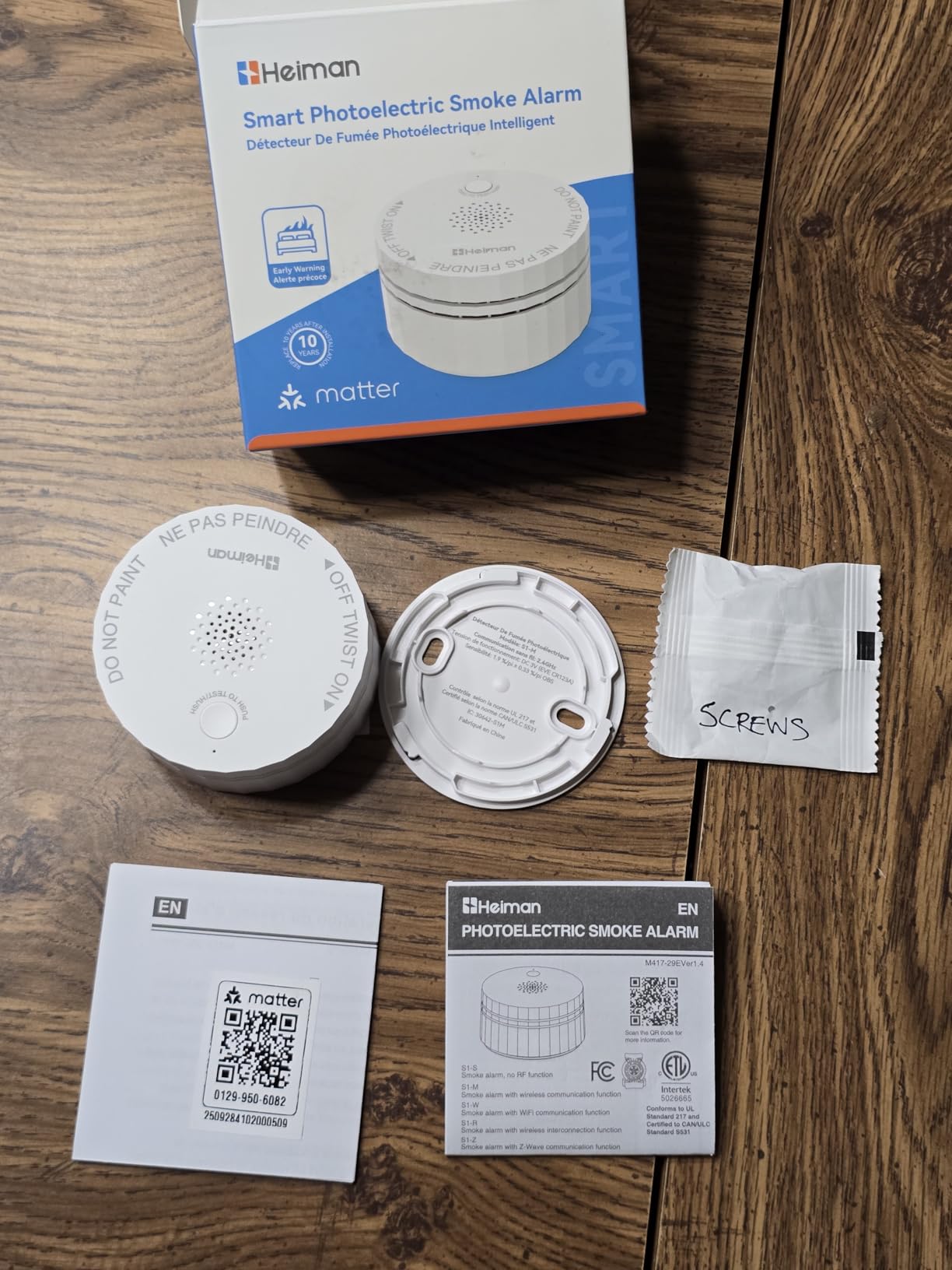 Heiman Matter Smoke Detector, Smart Photoelectric Fire Alarm, UL217-10th Certified, Battery Powered, Real-Time Notification, Compatible with Smartthings, Home Assistant, Mini for Home customer photo 2