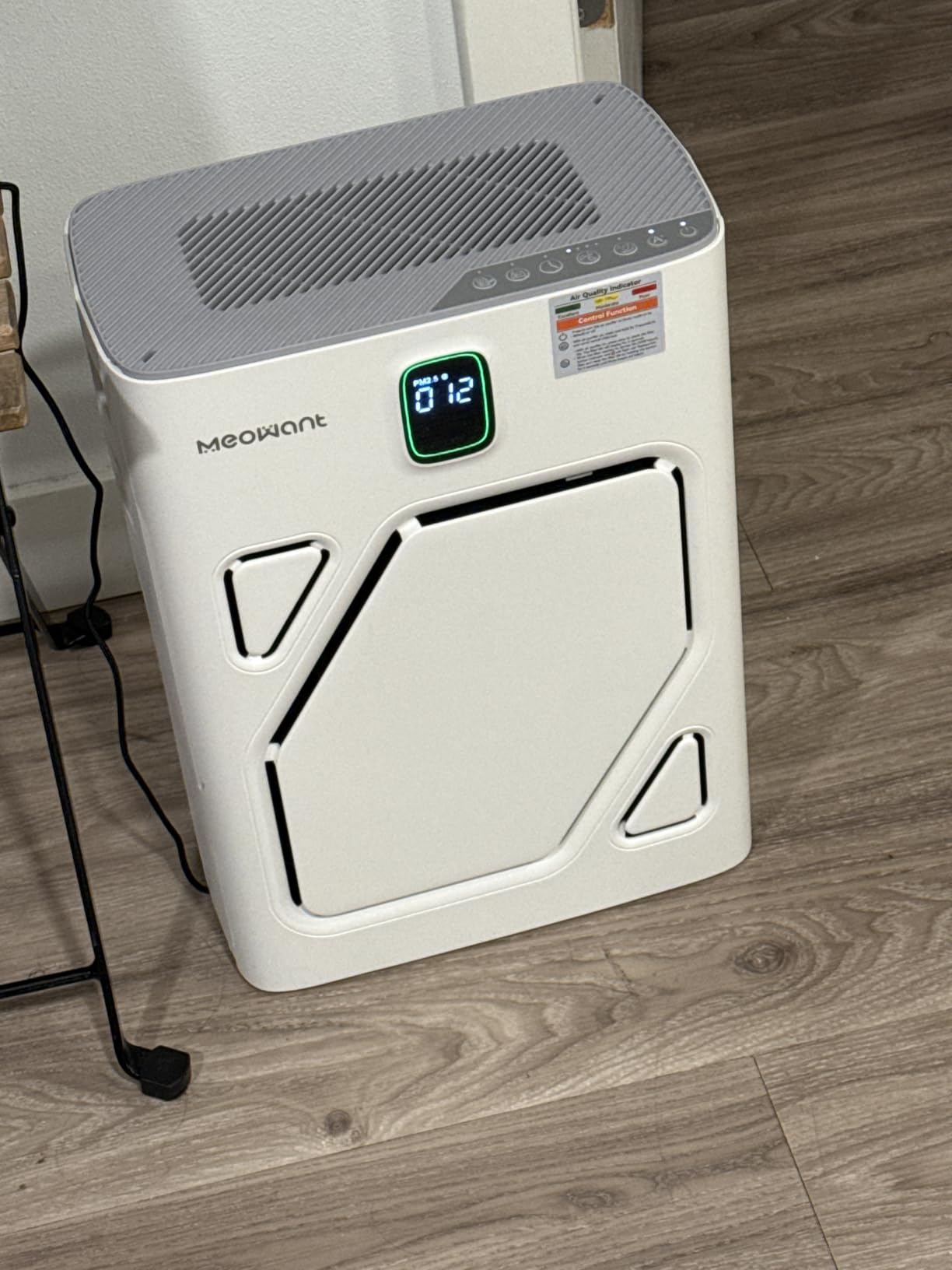 Meowant Air Purifier for Home Large Room 2600ft², H13 HEPA Filter, Double Air Intake, PM2.5 Air Quality Display, Auto Mode, Washable Pre-Filter, 2X-Purification For Pet Hair Dander Odor Dust, White customer photo 1