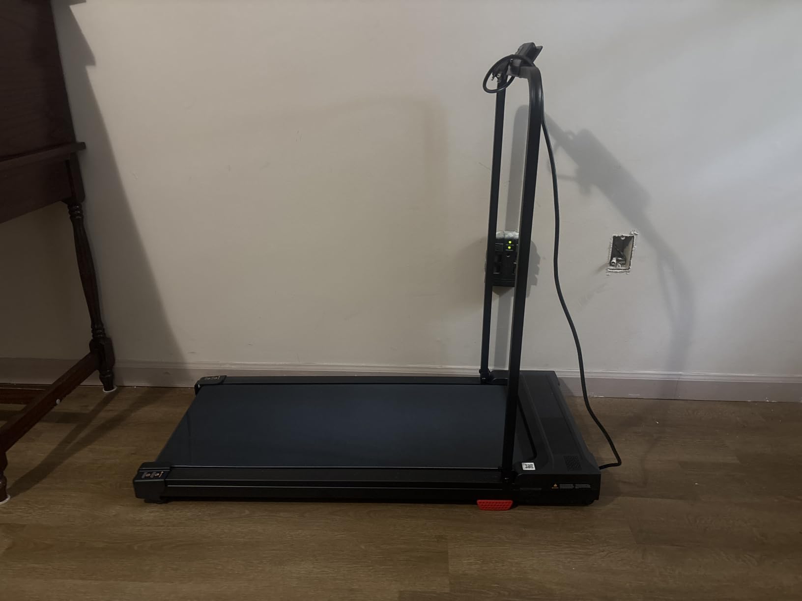 Walking Pad Treadmill for Home - Folding Treadmills with Handle Bar Portable Compact Fold up Indoor Foldable Handles Electric Walk Pads Small Spaces Mini Running Quiet Under Bed Office customer photo 1