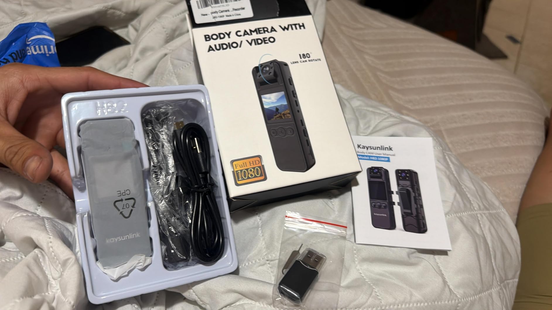 kaysunlink 4K 128GB Body Camera with 1.4