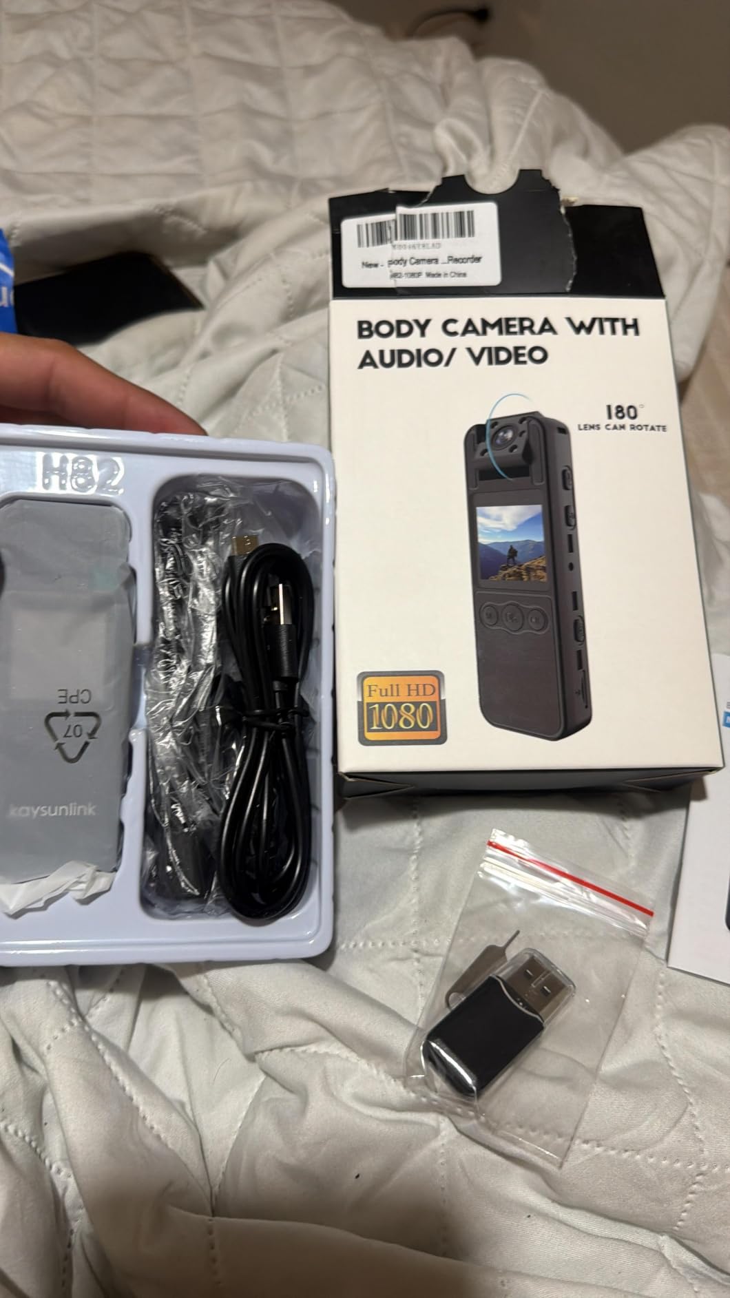 kaysunlink 4K 128GB Body Camera with 1.4