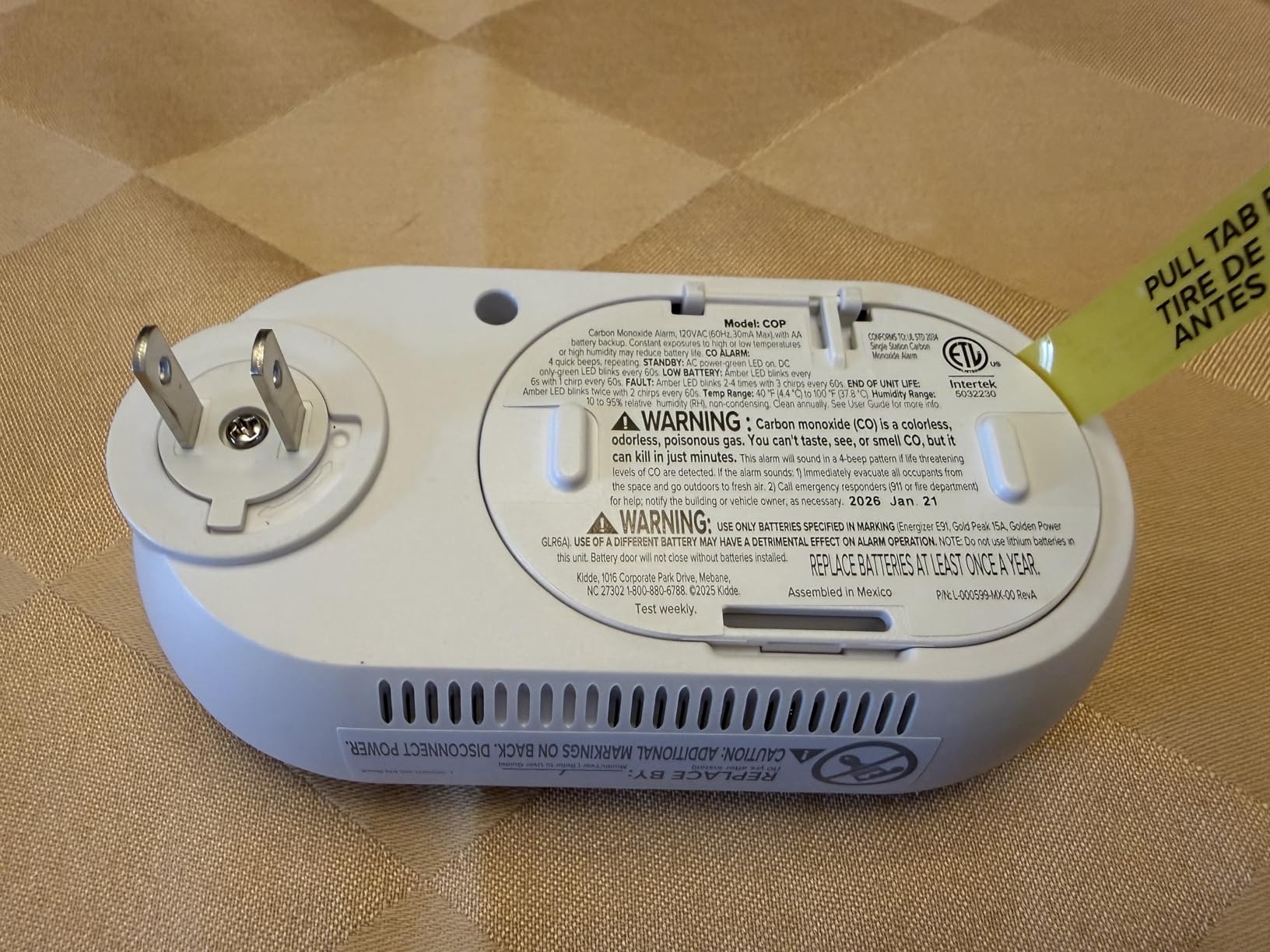 Kidde Carbon Monoxide Detector, Plug-in & AA Battery Backup, COP | Rotating Plug with Power Surge Immunity, LED Status Lights, Loud 85 Db Alarm, Ideal for Homes & Apartments, 5th Edition customer photo 1