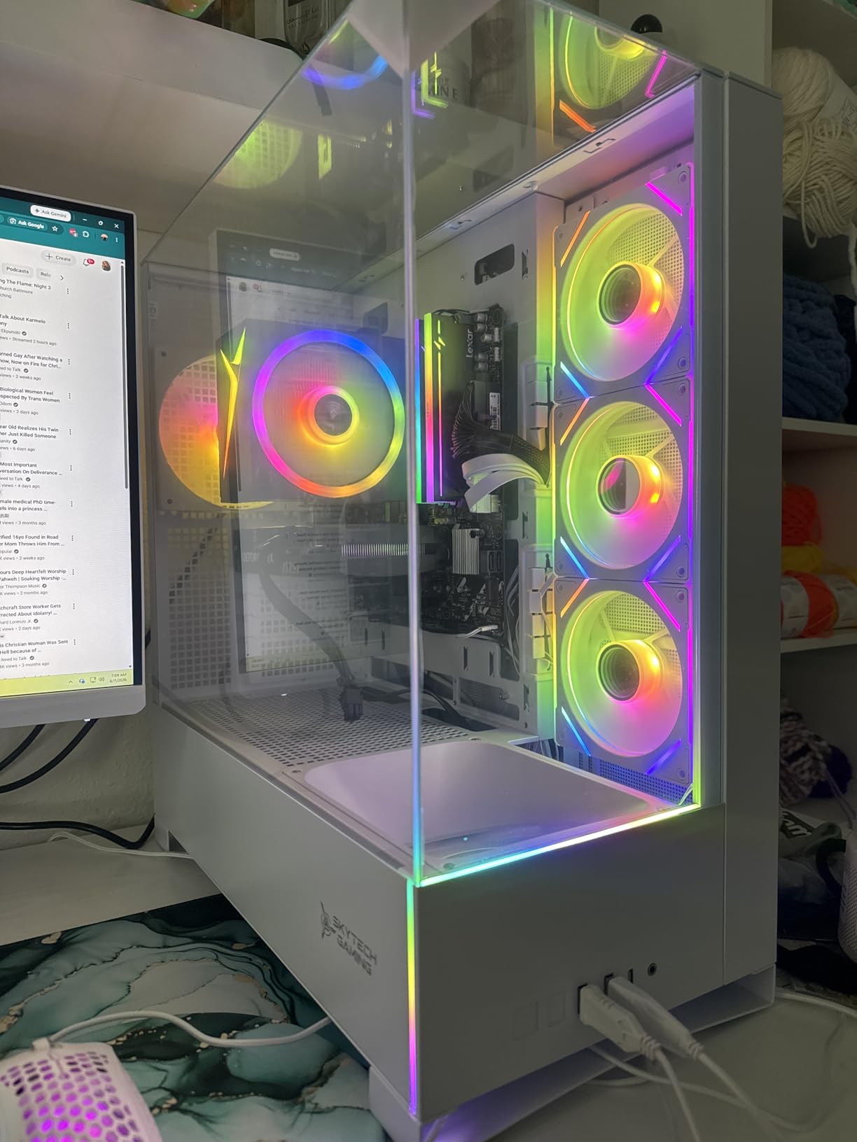 Skytech Gaming Archangel 5 Gaming PC, AMD Ryzen 7 7700 3.8GHz, NVIDIA RTX 5060, 1TB NVMe SSD, 32GB DDR5 RAM 6000, 750W Gold PSU, Wi-Fi, Win 11, Desktop customer photo 1