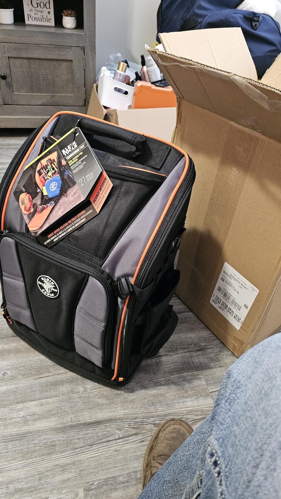 Klein Tools 62804 Tool Runner Tool Bag Organizer for Electricians, HVAC, Plumbers, Technicians, 39 Pockets, Opens Both Sides customer photo 1