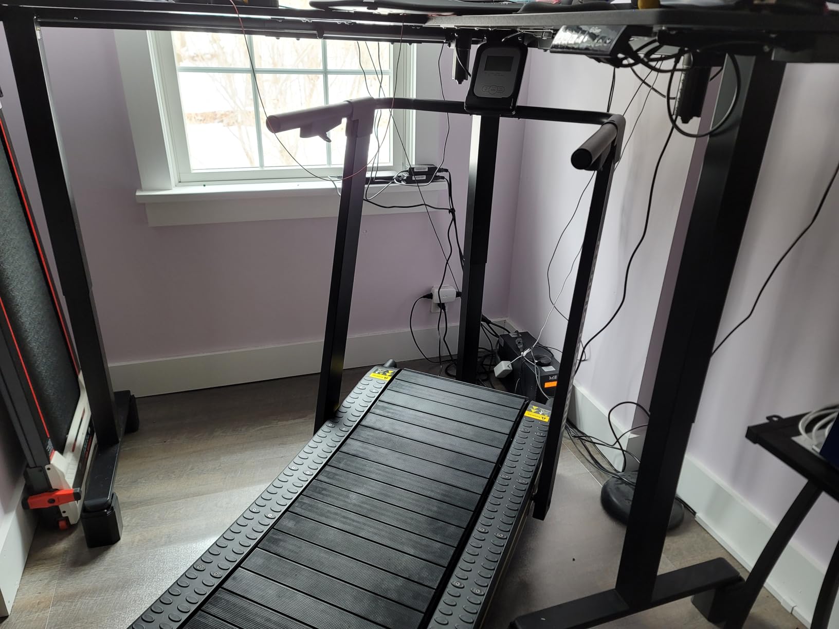 Curved Treadmill with Non-Electric Motorized, Rubber Track and Non-Slip, Foldable Self-Propelled Treadmill with LED Display for Home, Running Training, No Assembly Required 350LBS customer photo 1