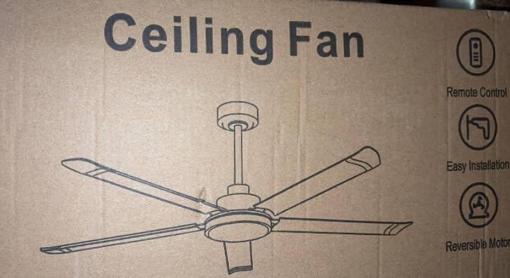 Ohniyou 96'' Ceiling Fan No Light, Black Industrial Ceiling Fan with Remote/APP, 7 Aluminum Blades, 17500 CFM DC Motor for Shop, Warehouse, Gym, Garage, Patios customer photo 1