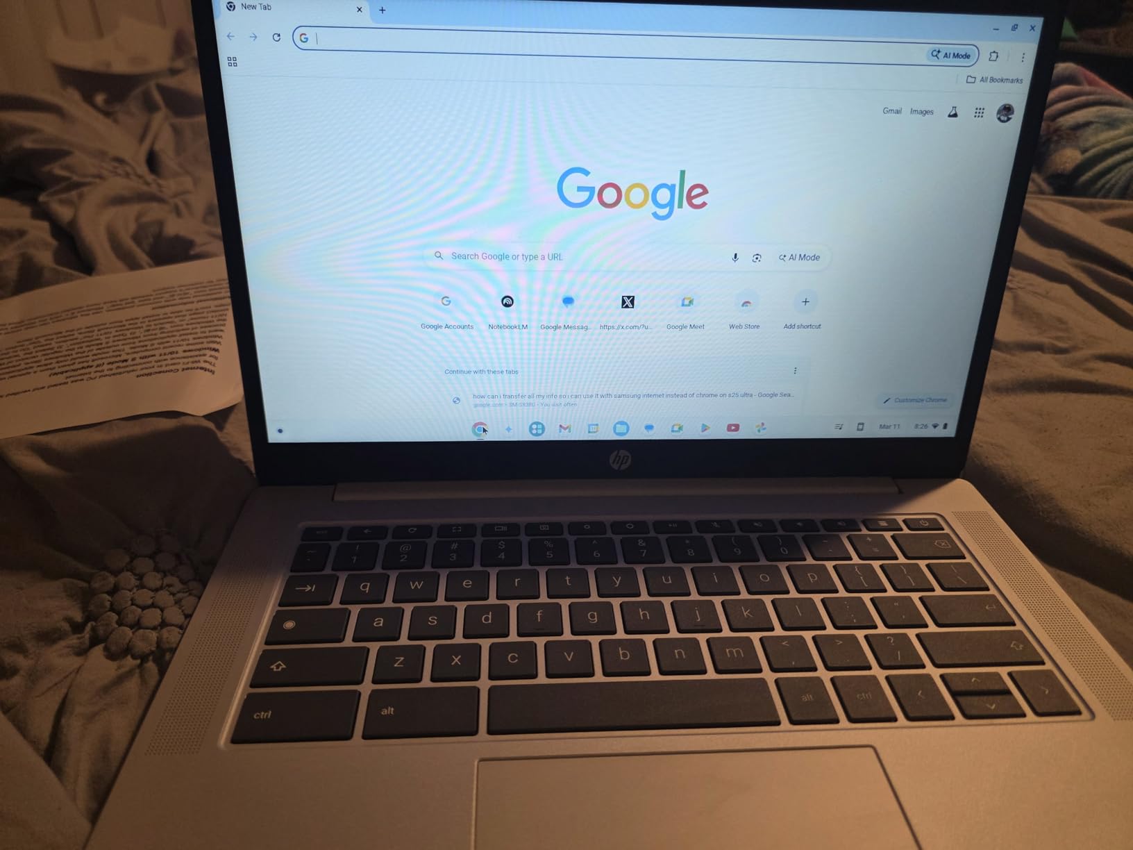 HP 2026 Lightweight Portable Chromebook, 14'' HD IPS Display, Intel Quad-Core N Processor Up to 3.70GHz, 4GB DDR5, 128GB SSD Storage, Ultra-Fast 6th Gen WiFi, Chrome OS, Pastel Silver, Renewed customer photo 2