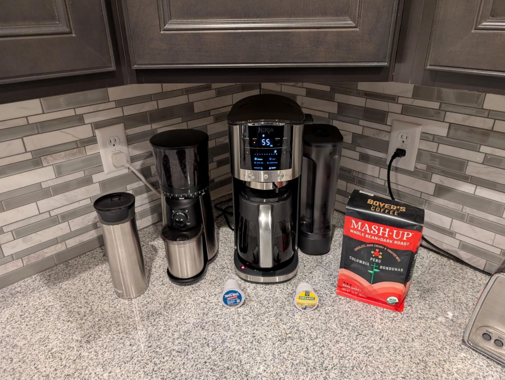 Ninja DualBrew Coffee Maker, Grounds & Pods, Stainless Steel, GP161 | Brew Classic, Rich, Over Ice, & Cold Brew, Brew Single-Serve Cup to Full 12-Cup Carafe customer photo 2